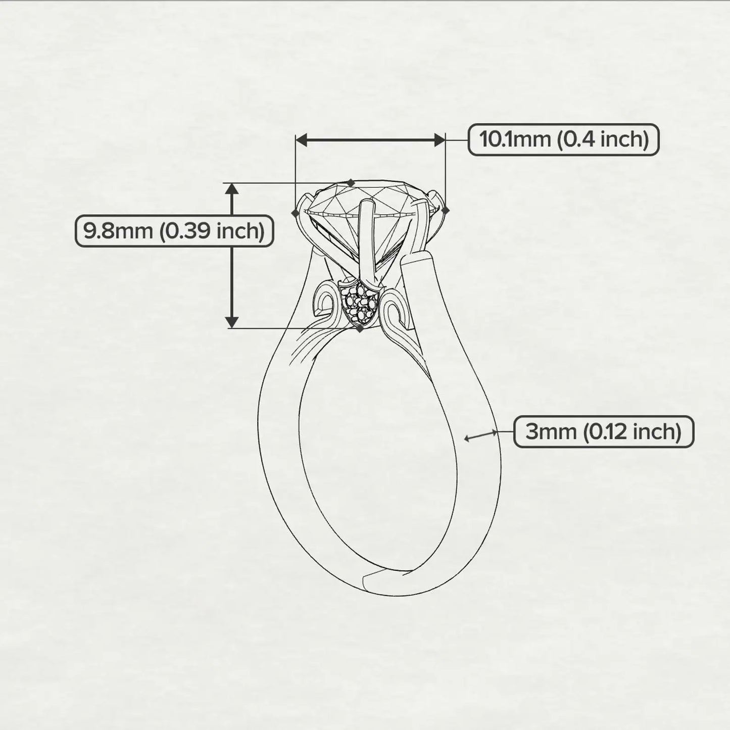 Unveil Your Affection with this Exquisite Round Diamond Ring