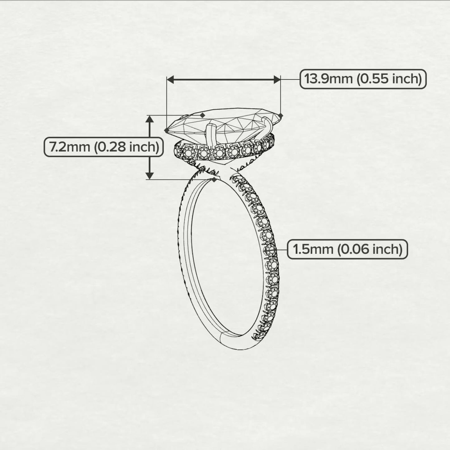 Captivating Marquise Elegance: Unveil Romance with Our Lab-Grown Diamond Engagement Ring
