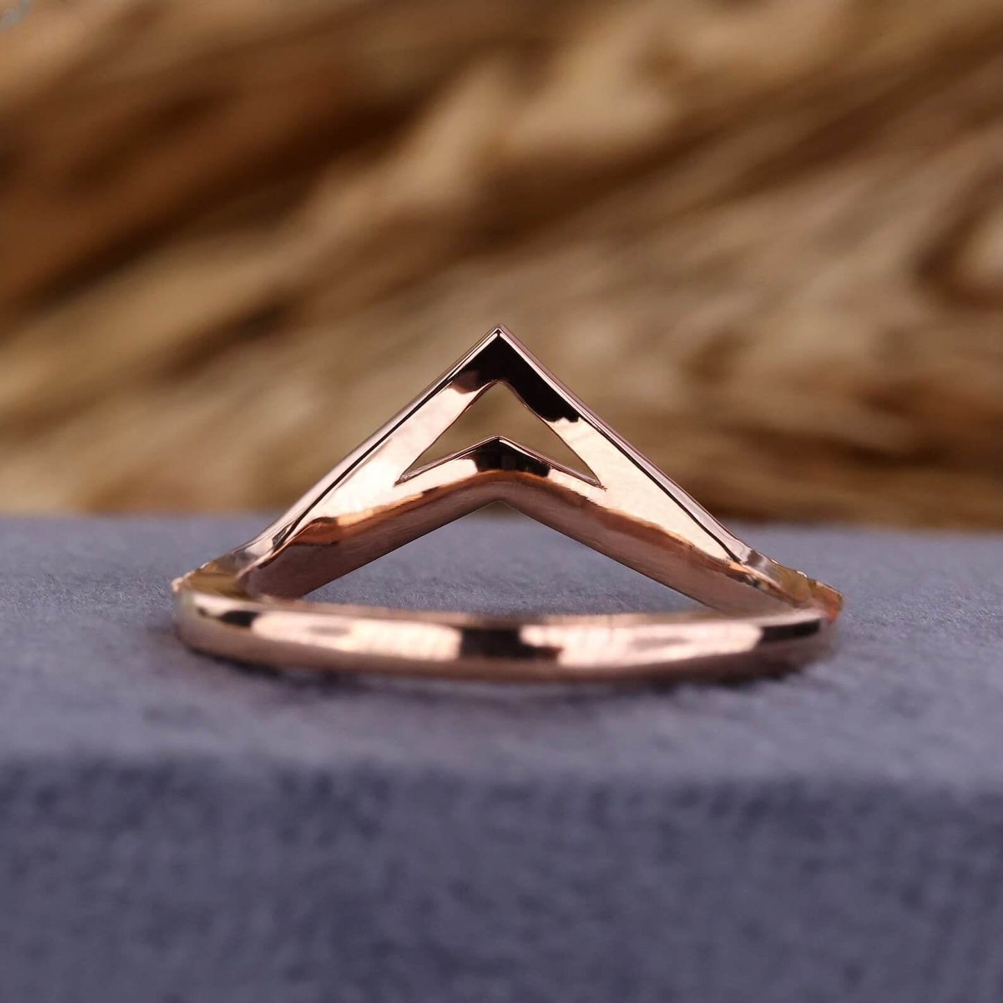 V-Shaped Half Eternity Anniversary Band