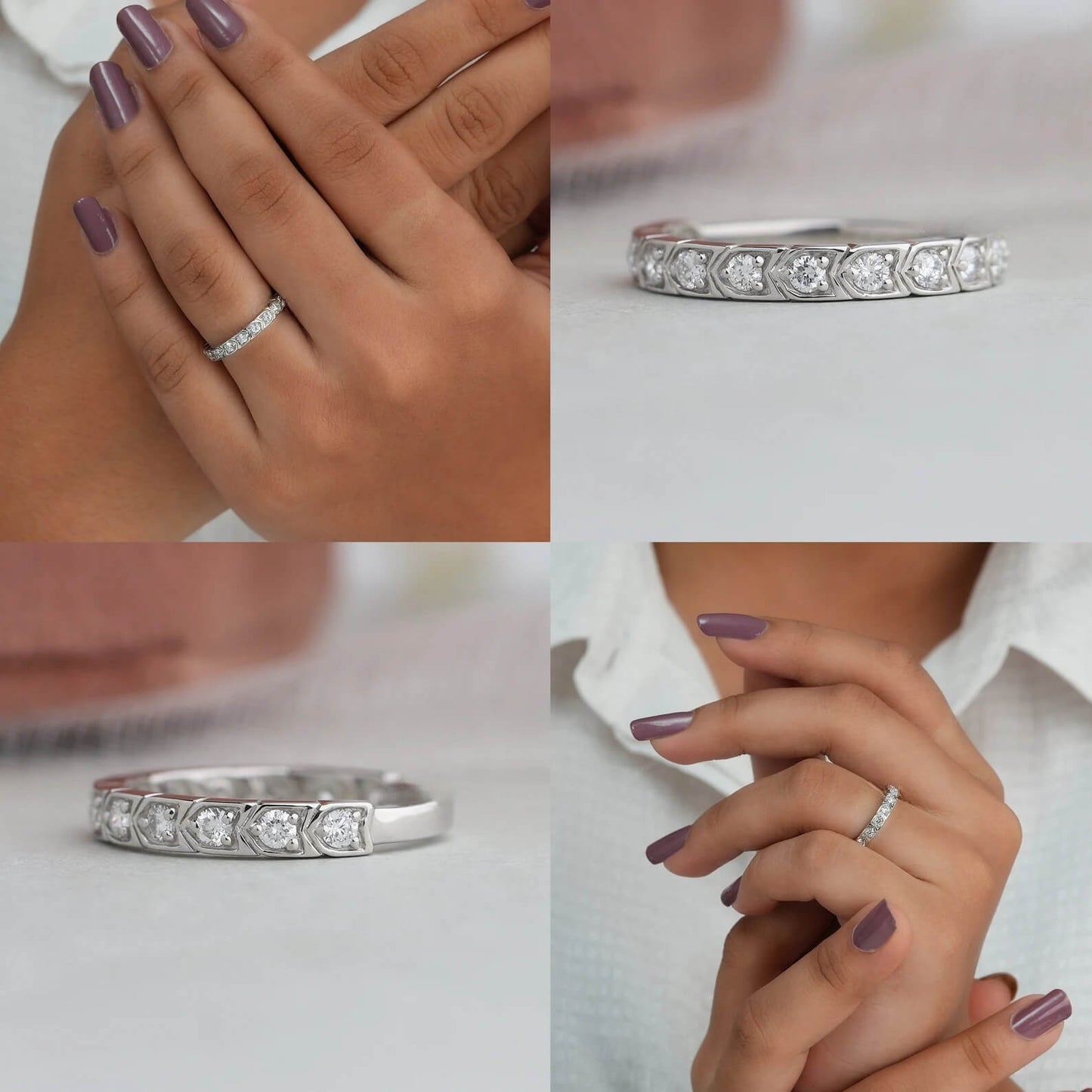 Handcrafted Eternity Band with Lab Grown Diamonds