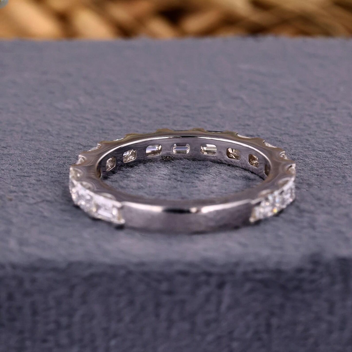 Women's Eternity Ring with Emerald Cut Lab Grown Diamonds