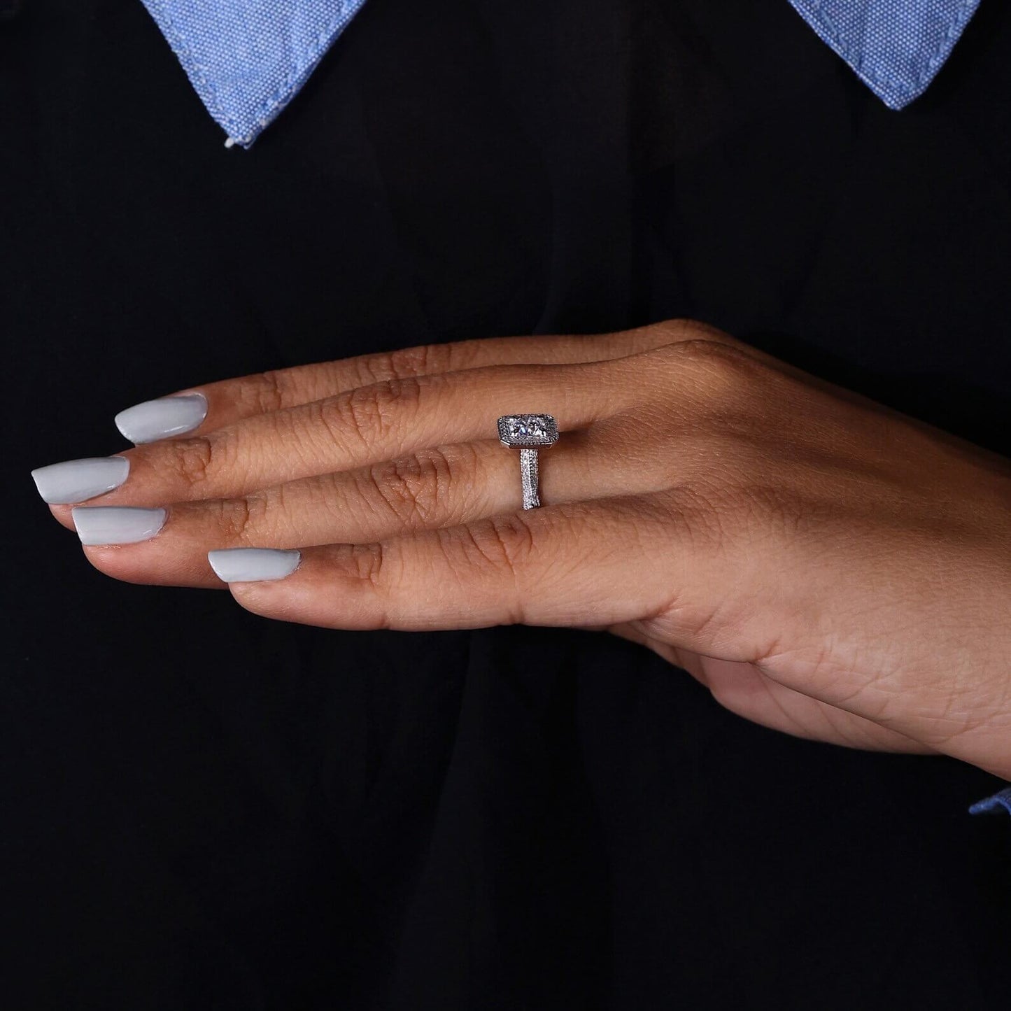 Embrace Eternal Love Round Diamond Anniversary Ring