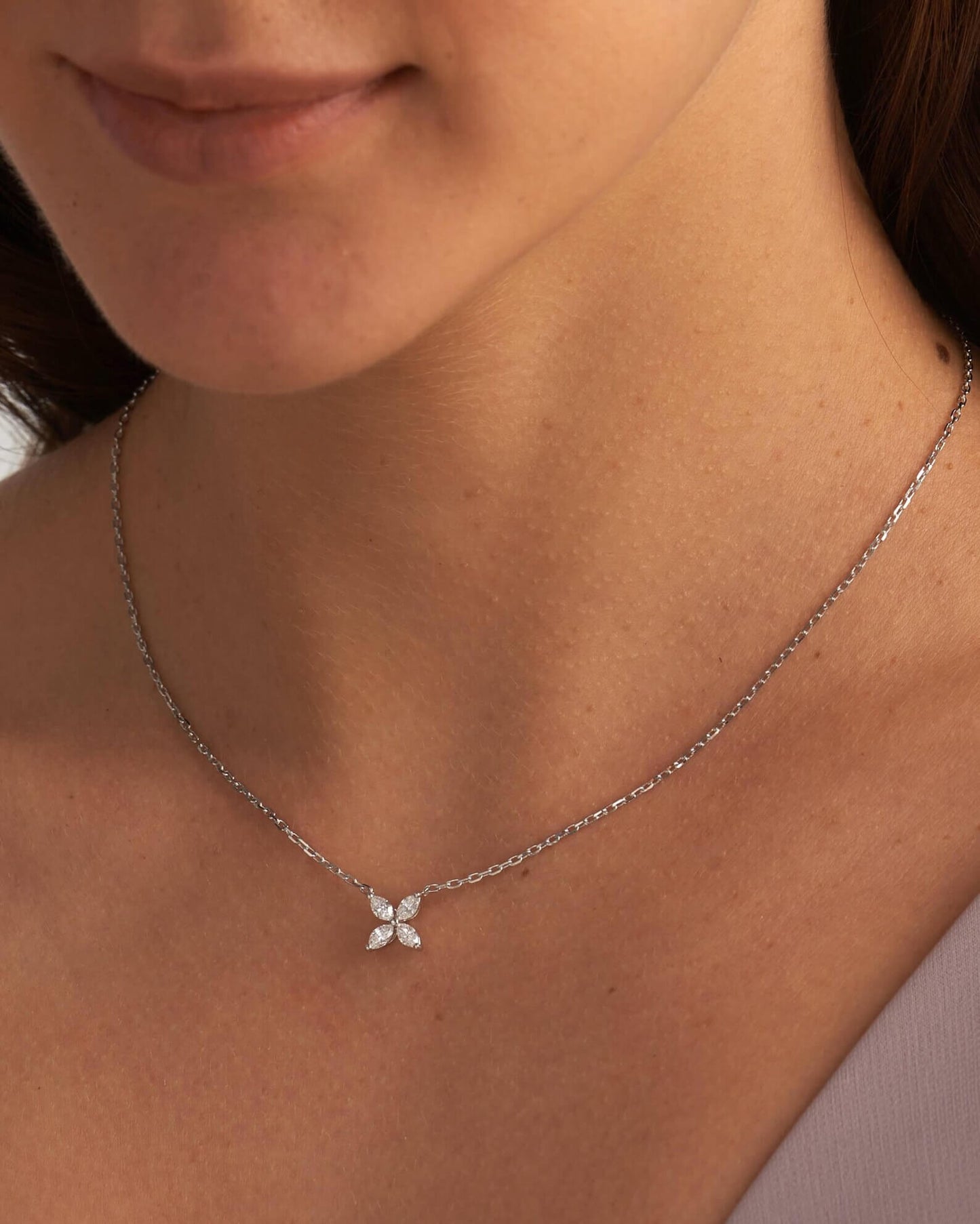 Butterfly Necklace with Marquise-Cut Lab Grown Diamonds