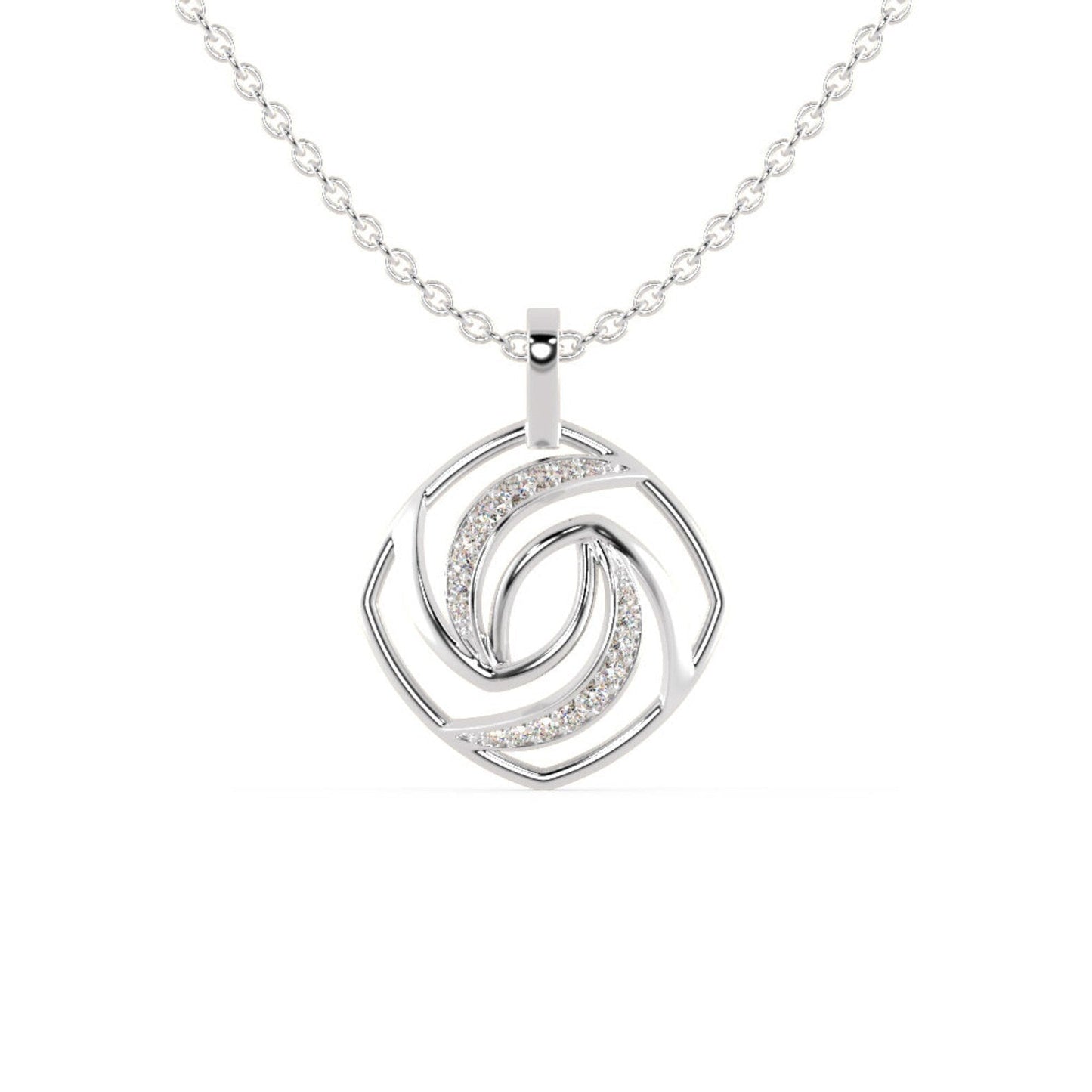 Vintage-Style Lab-Grown Diamond Charm Pendant