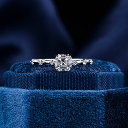 Asscher Cut Solitaire Engagement Ring