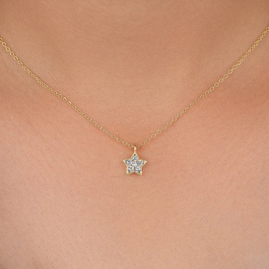 Delicate Lab-Grown Diamond Star Necklace