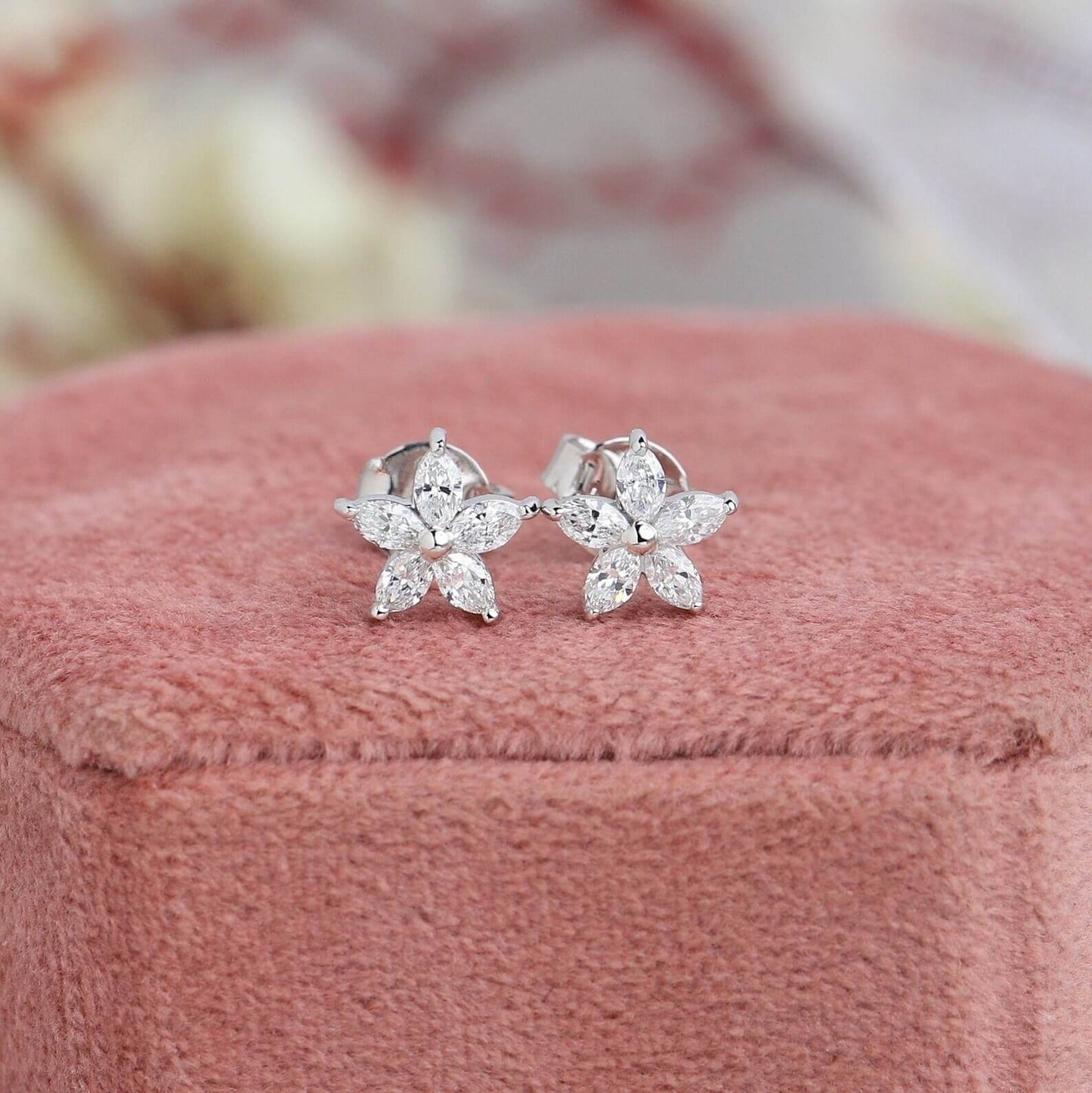 Marquise Diamond Earrings for Symbolizing Commitment