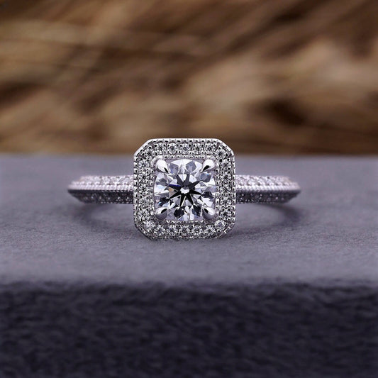Embrace Eternal Love Round Diamond Anniversary Ring