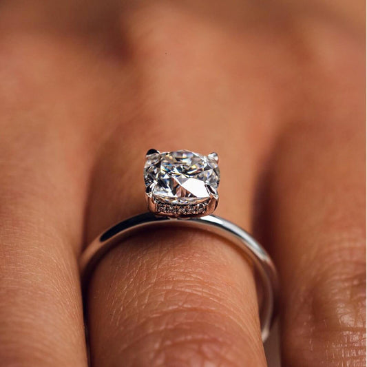 Hidden Halo Lab Grown Diamond Engagement Ring