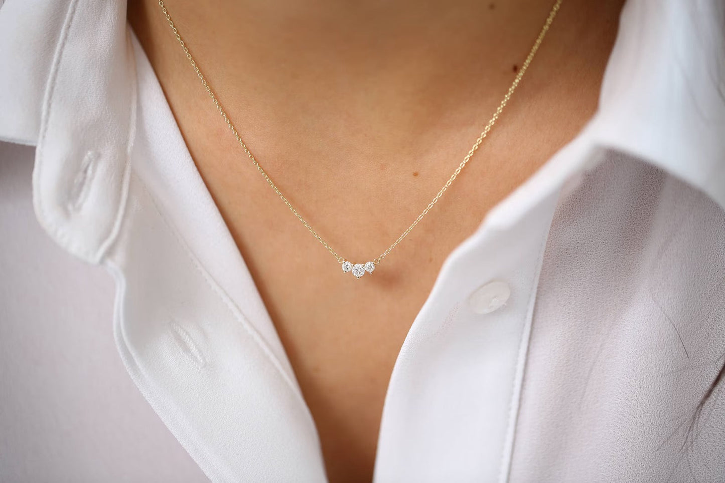 Trio Lab-Grown Diamond Necklace for Cherished Moments