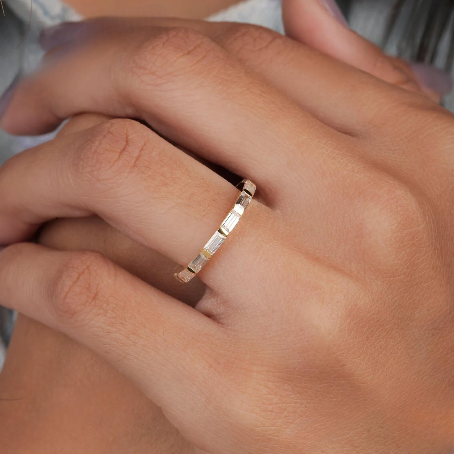 Minimalist Lab Grown Diamond Eternity Band