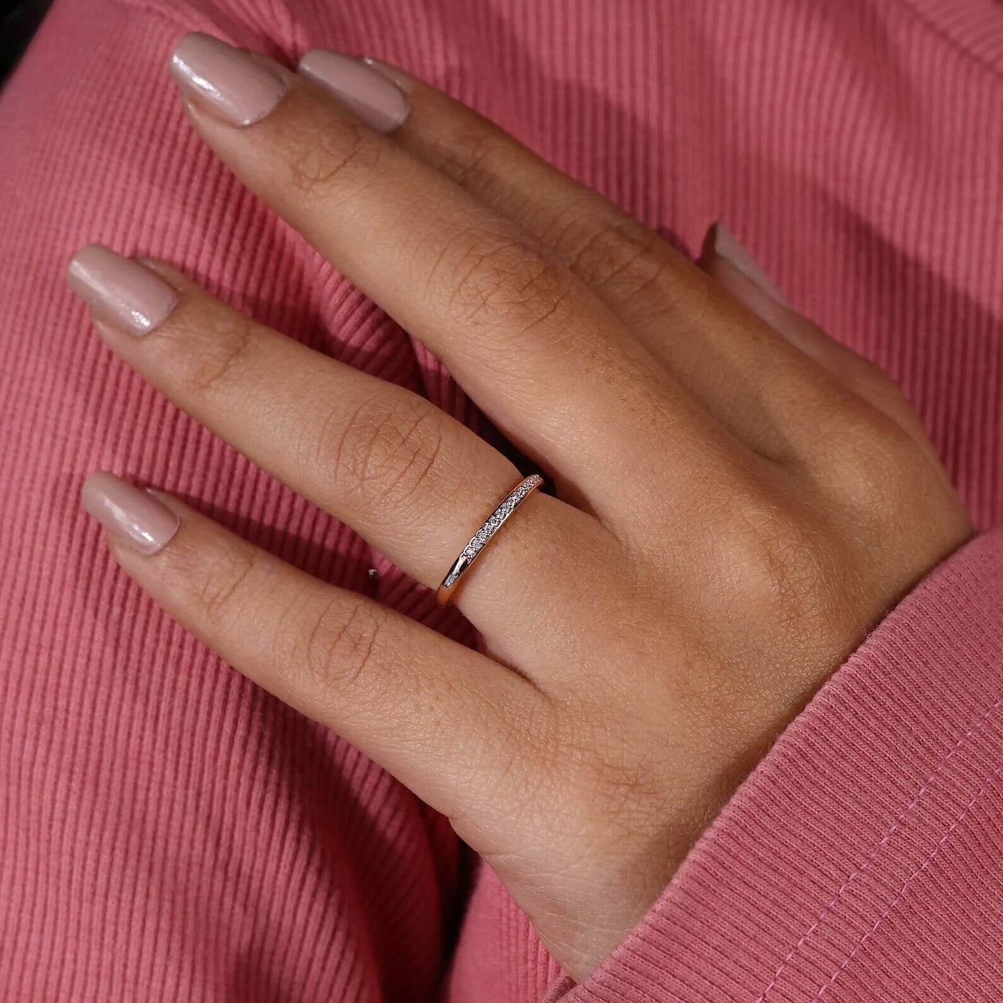 Elevate Your Look with the Lab Grown Diamond Stackable Band