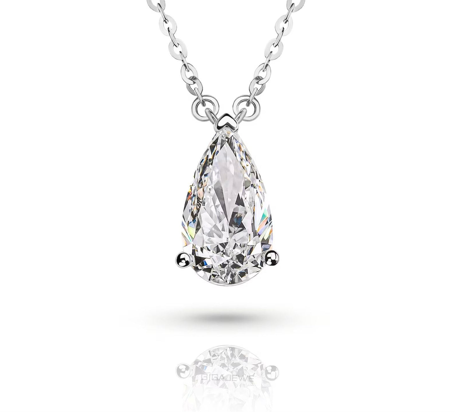 Lab Grown Diamond Necklace with Brilliant Marquise Cut
