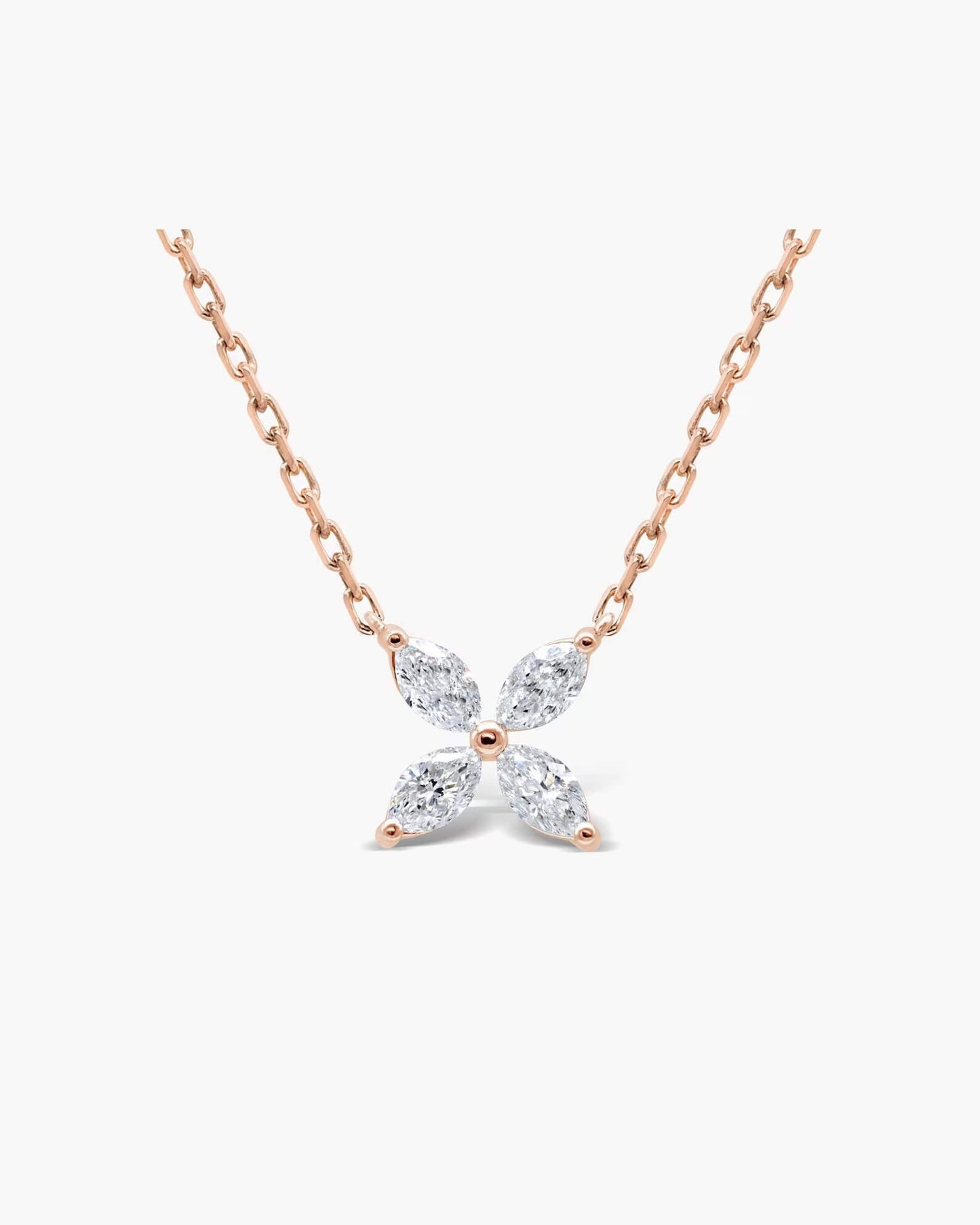 Butterfly Necklace with Marquise-Cut Lab Grown Diamonds