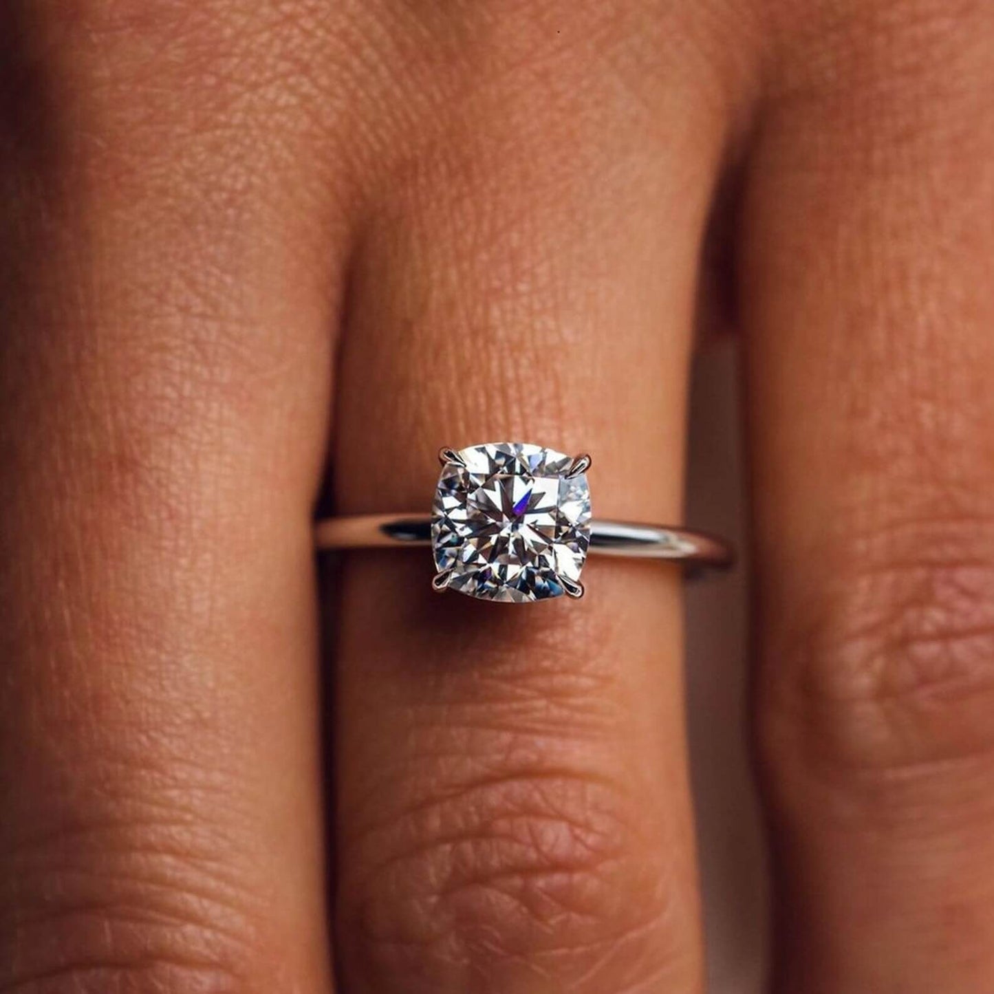 Hidden Halo Lab Grown Diamond Engagement Ring