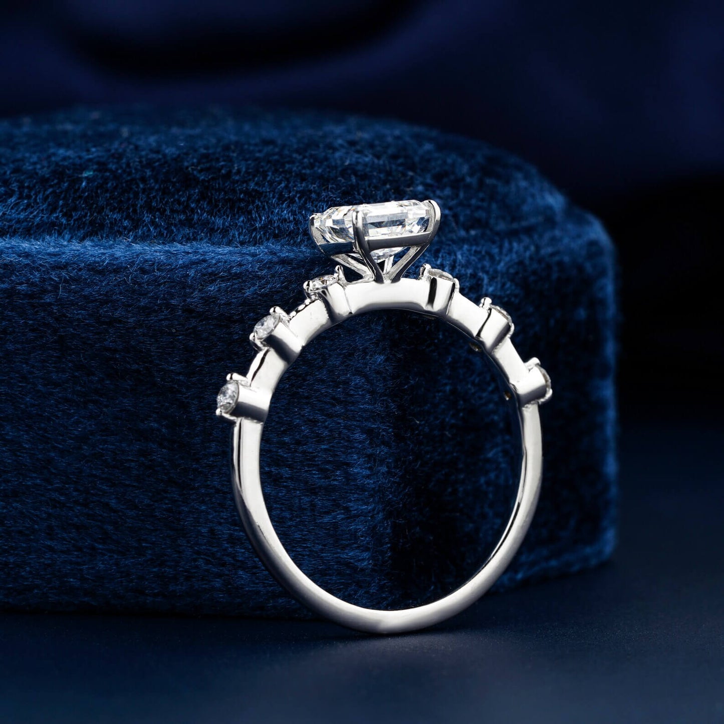 Asscher Cut Solitaire Engagement Ring
