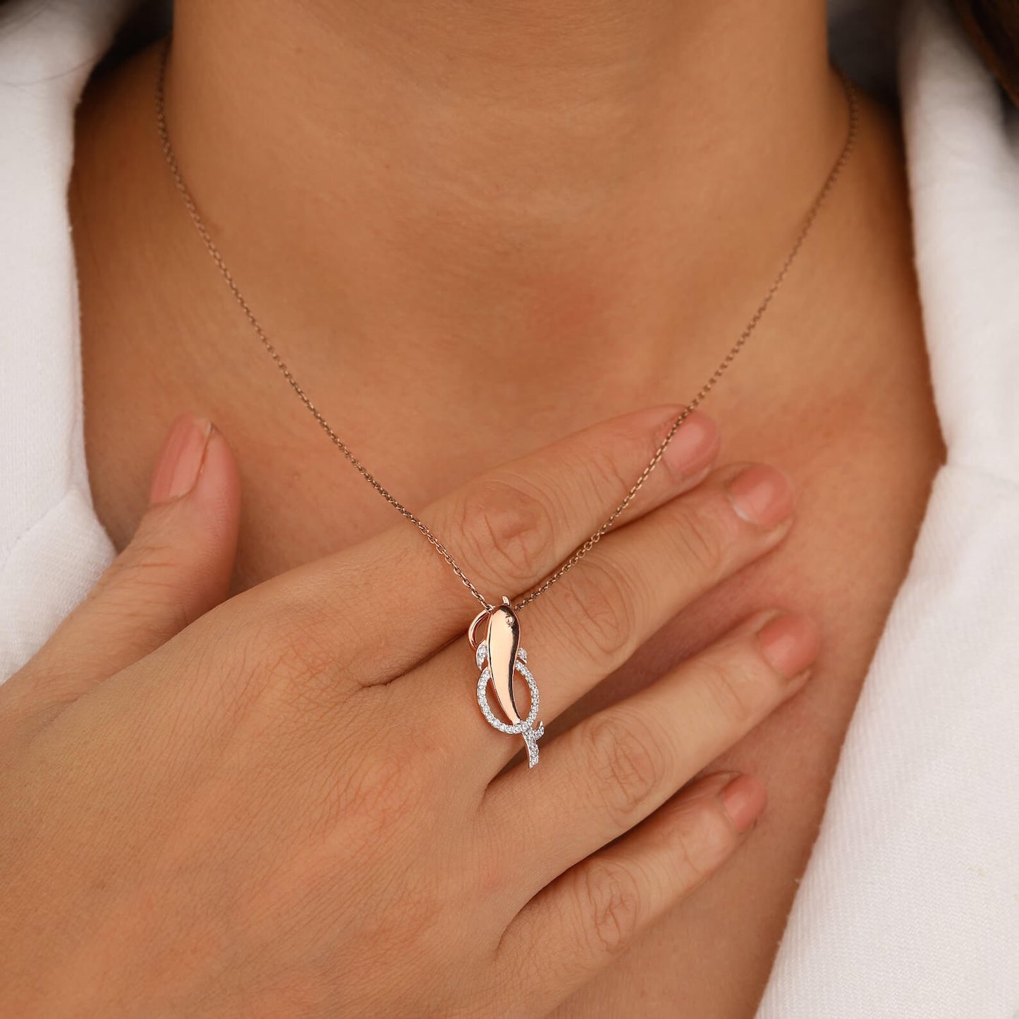 Lab Grown Diamond Dolphin Necklace for Beach-Lovers