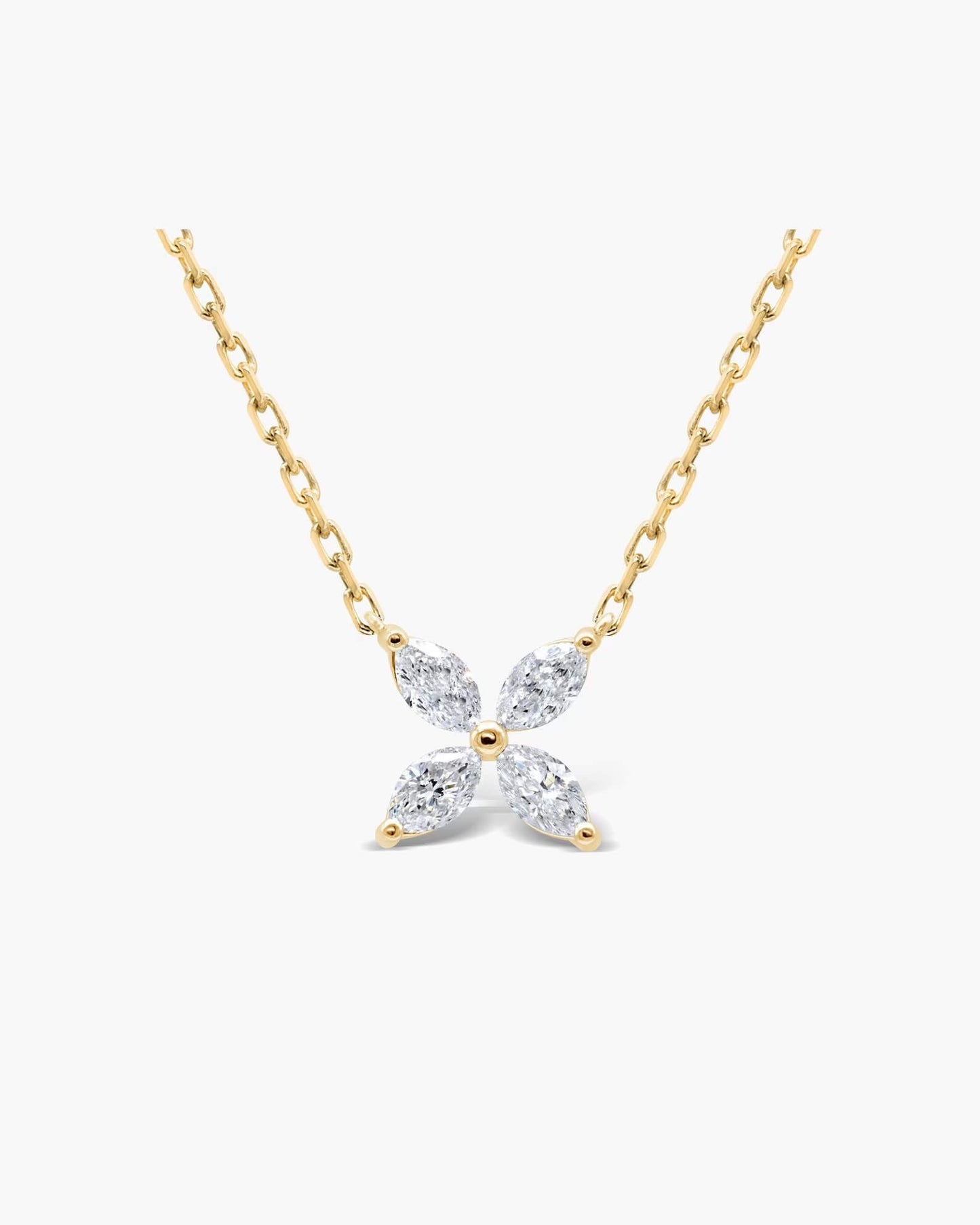 Butterfly Necklace with Marquise-Cut Lab Grown Diamonds