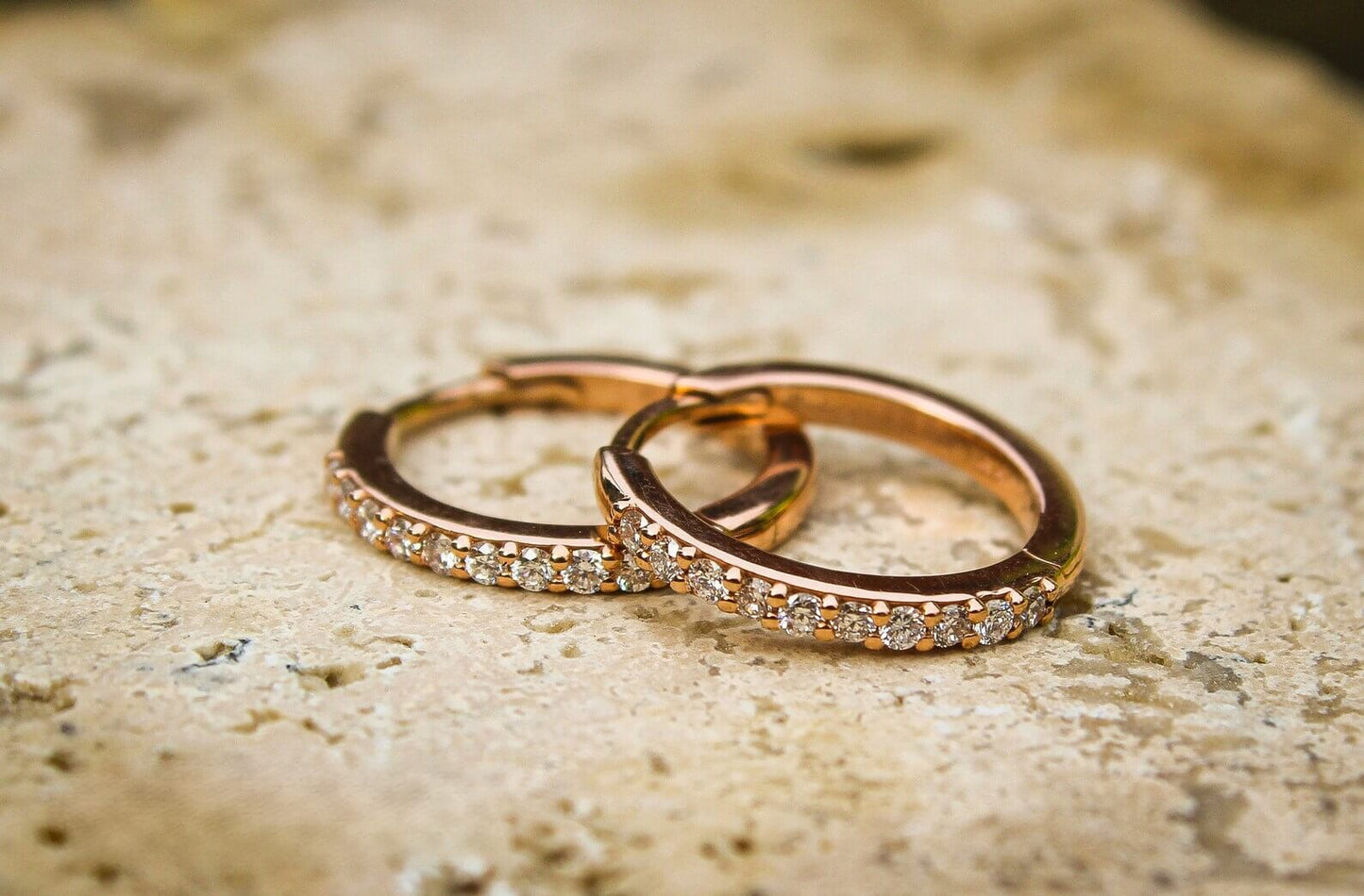 Classic Hoop Earrings with Lab Created Diamonds