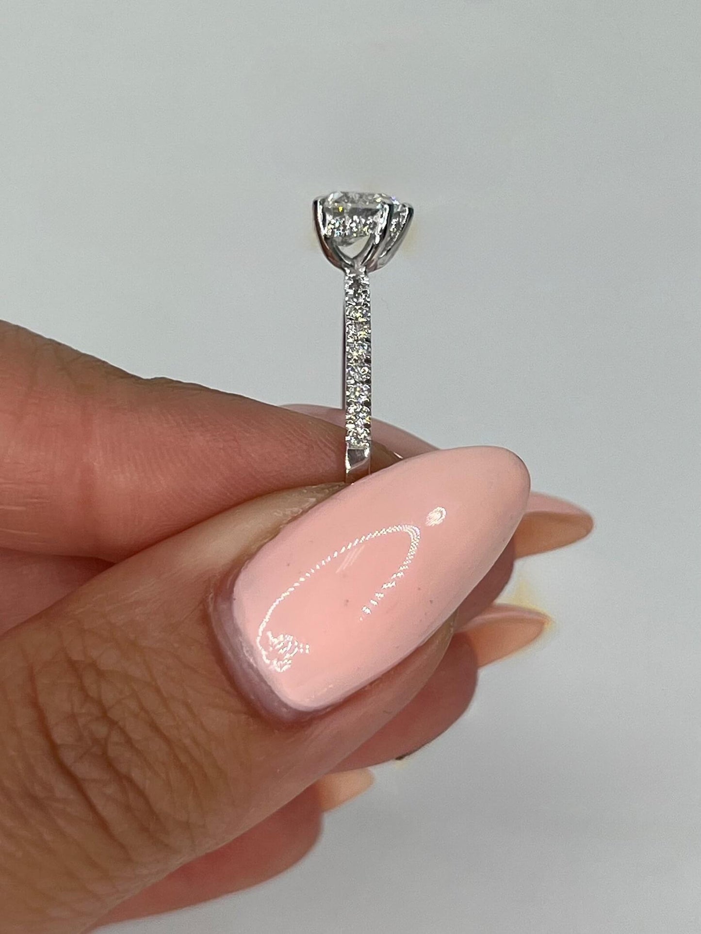 Heartfelt Beauty Hidden Halo Engagement Ring with Heart Shape Lab Grown Diamond