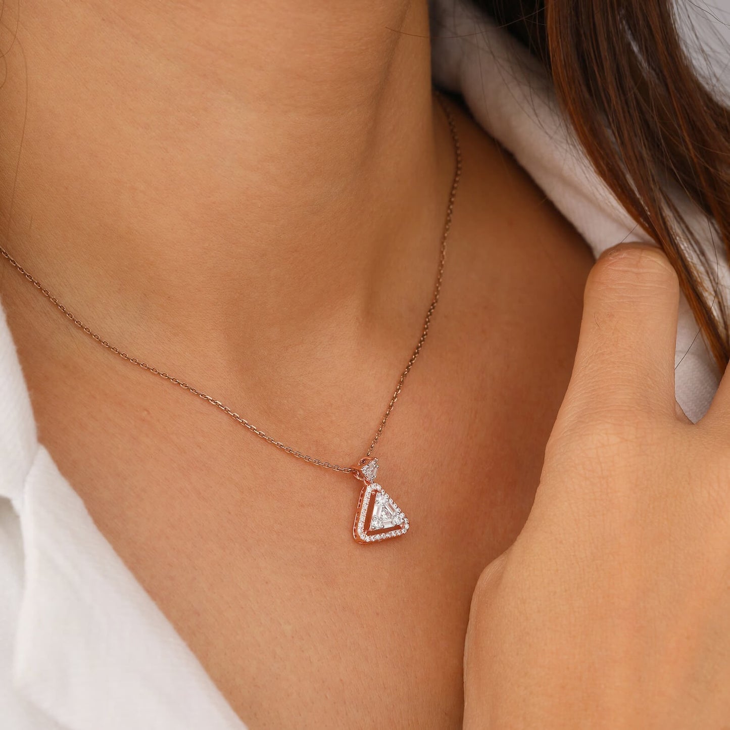 Illusion Setting Necklace with Ethically Sourced Diamonds