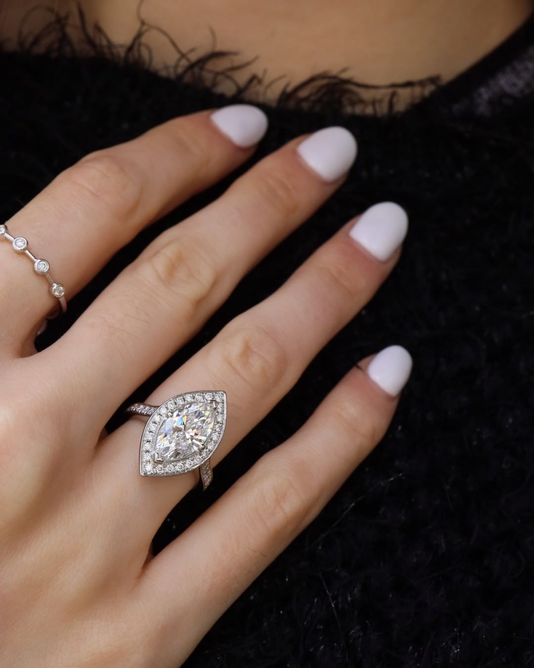 2 CT Marquise Cut Lab Grown Diamond Halo Engagement Ring Wedding Ring, Anniversary Gift Ring, Art Deco Ring For Her Promise Ring.