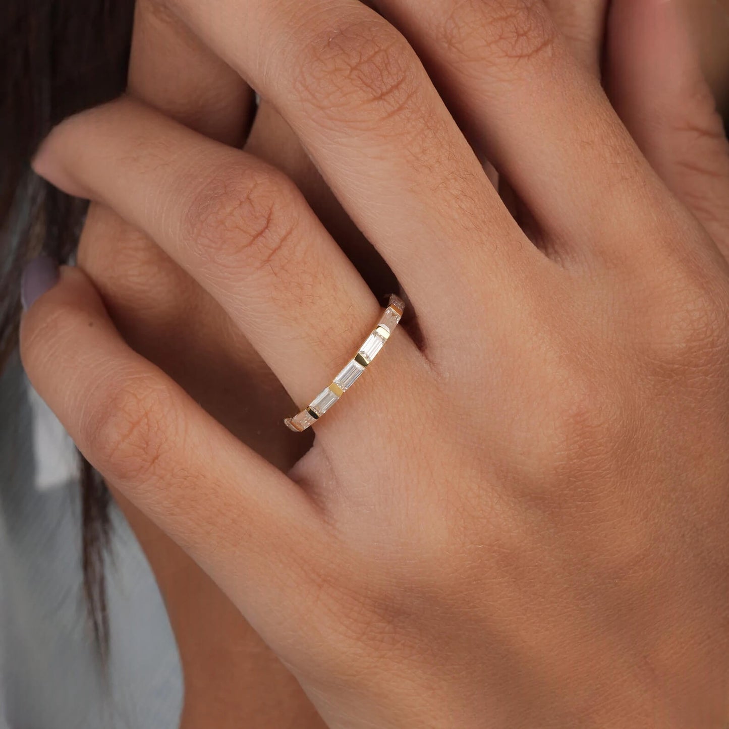 Minimalist Lab Grown Diamond Eternity Band
