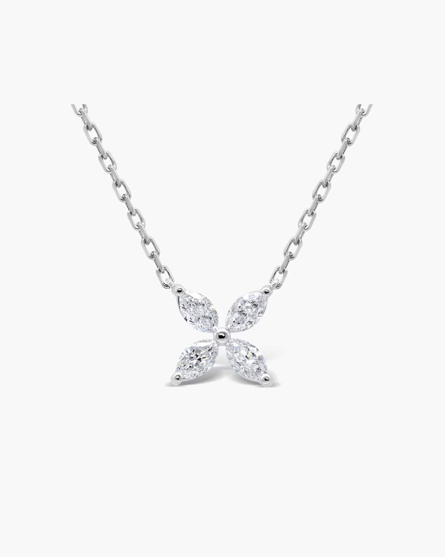 Butterfly Necklace with Marquise-Cut Lab Grown Diamonds