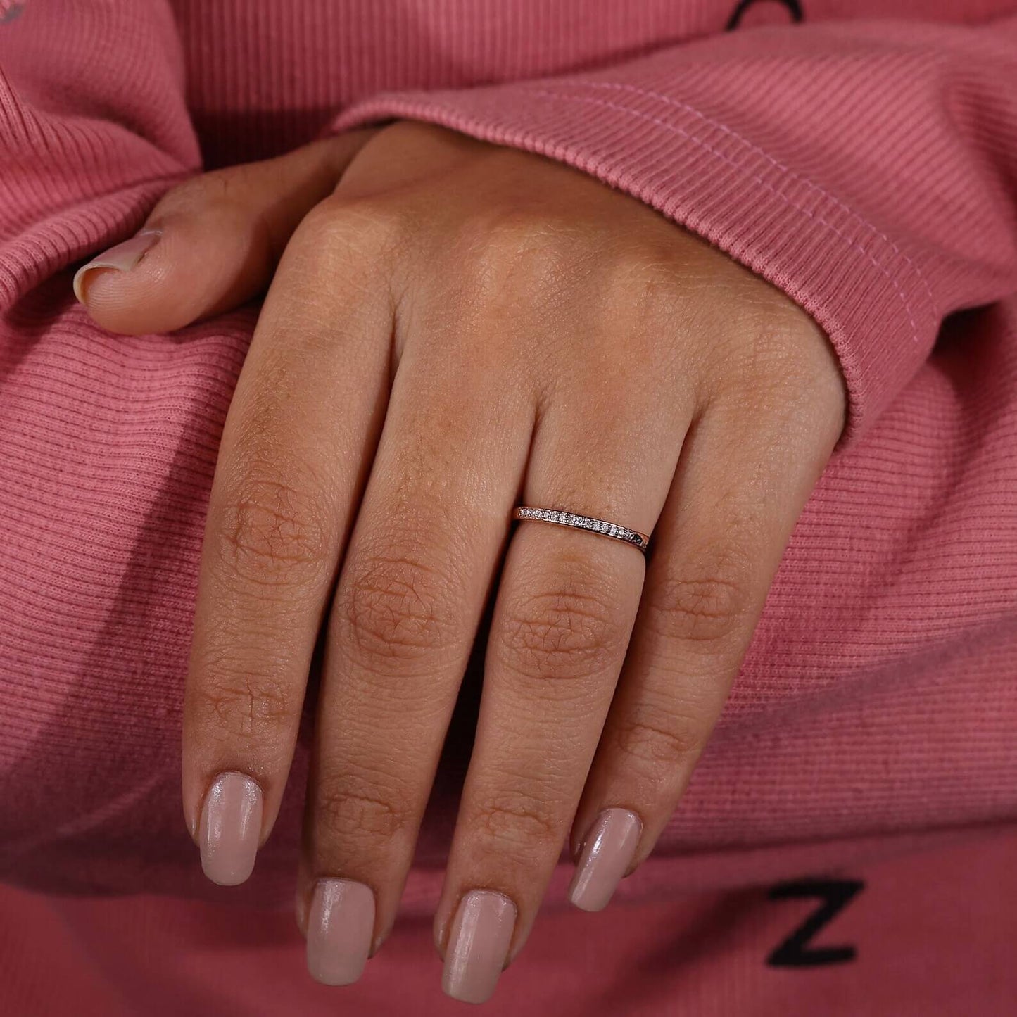 Elevate Your Look with the Lab Grown Diamond Stackable Band