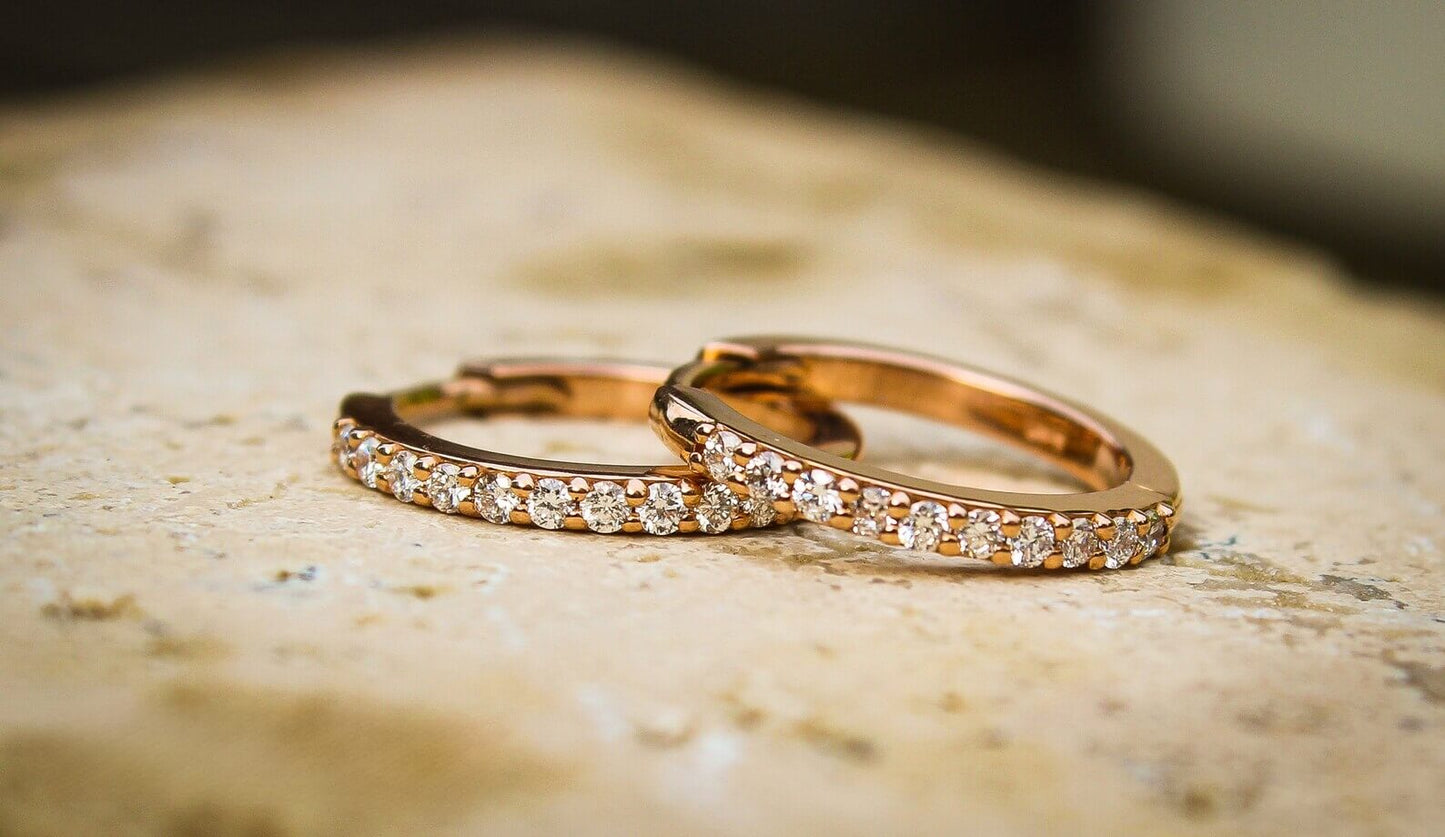 Classic Hoop Earrings with Lab Created Diamonds