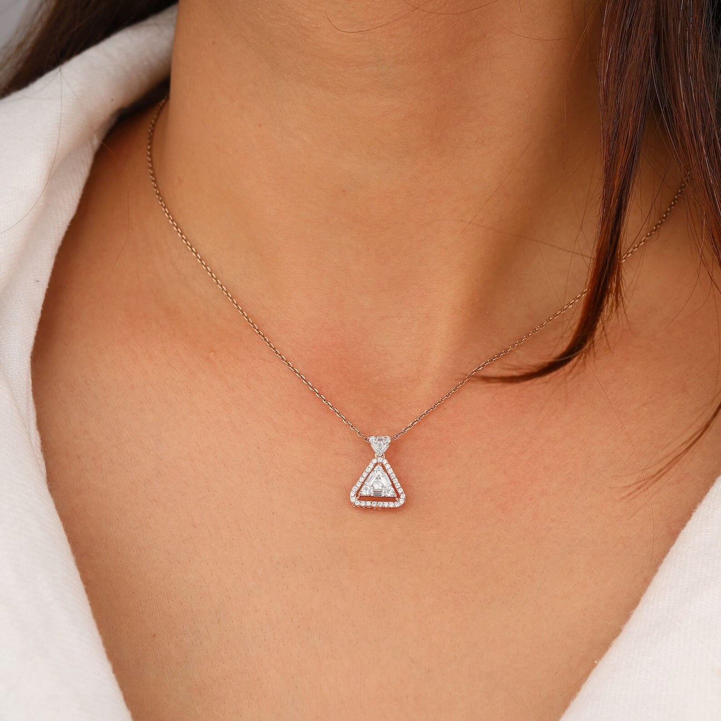 Illusion Setting Necklace with Ethically Sourced Diamonds