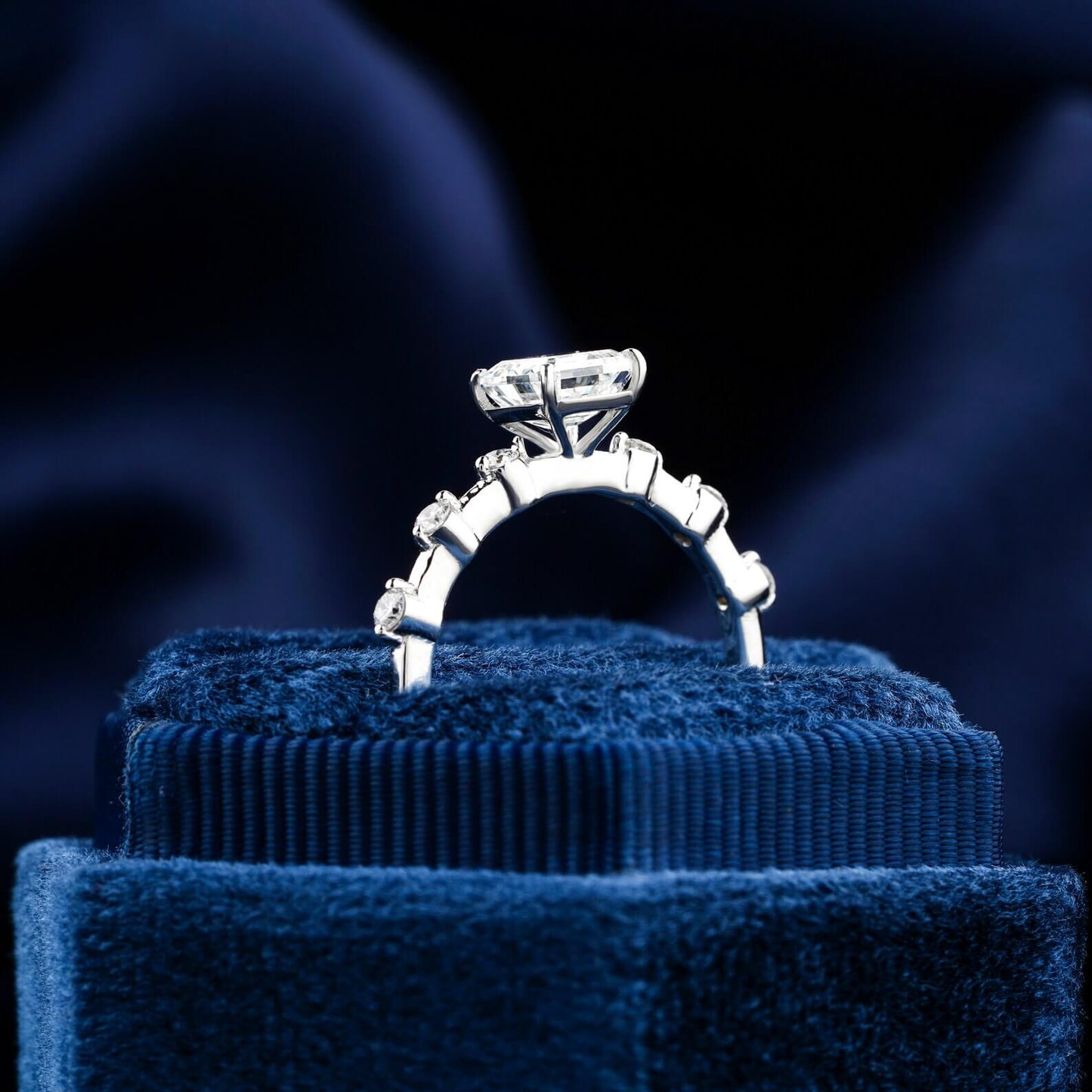 Asscher Cut Solitaire Engagement Ring