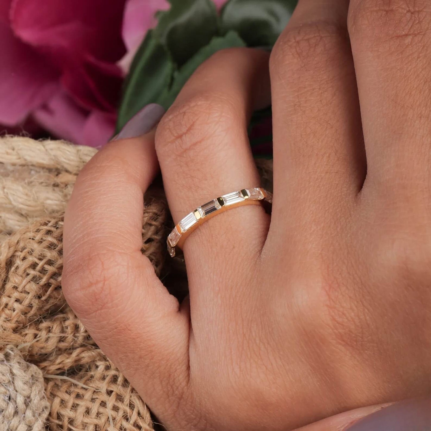 Minimalist Lab Grown Diamond Eternity Band