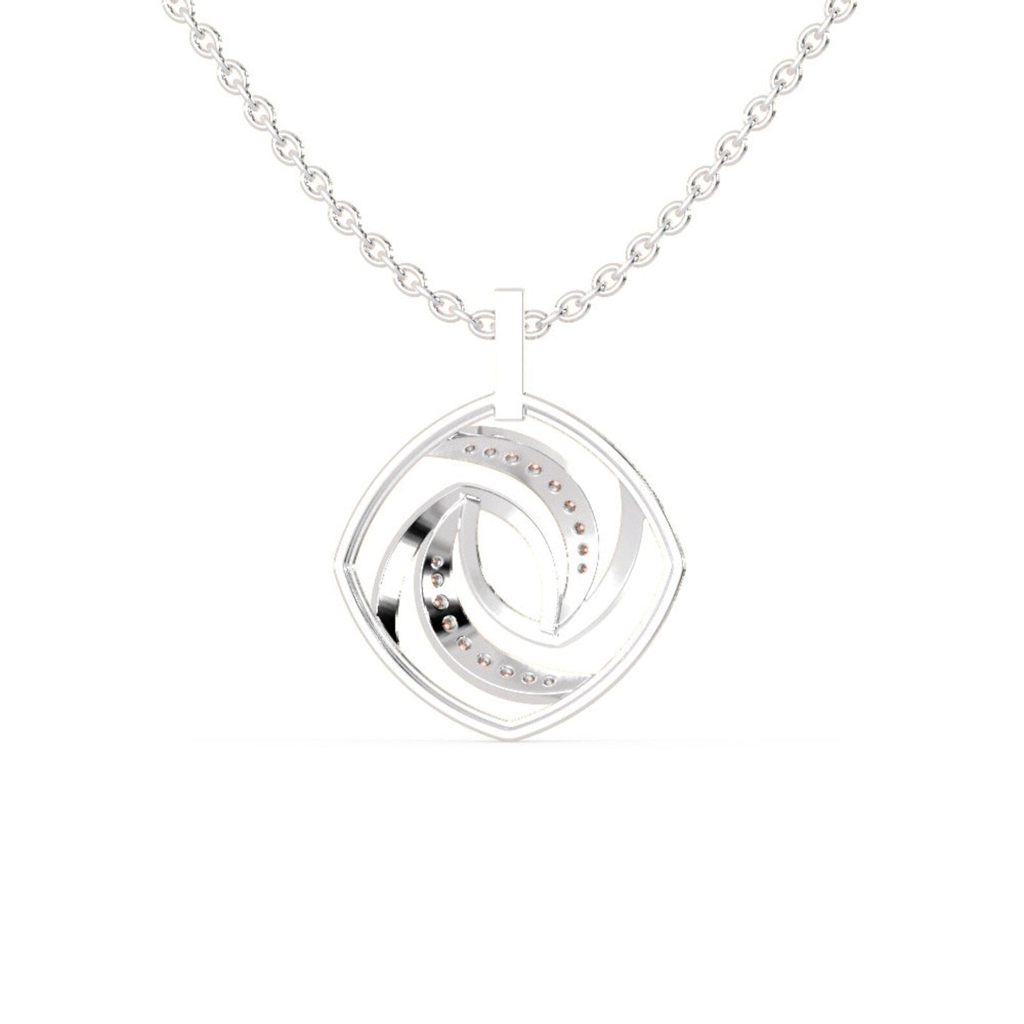 Vintage-Style Lab-Grown Diamond Charm Pendant