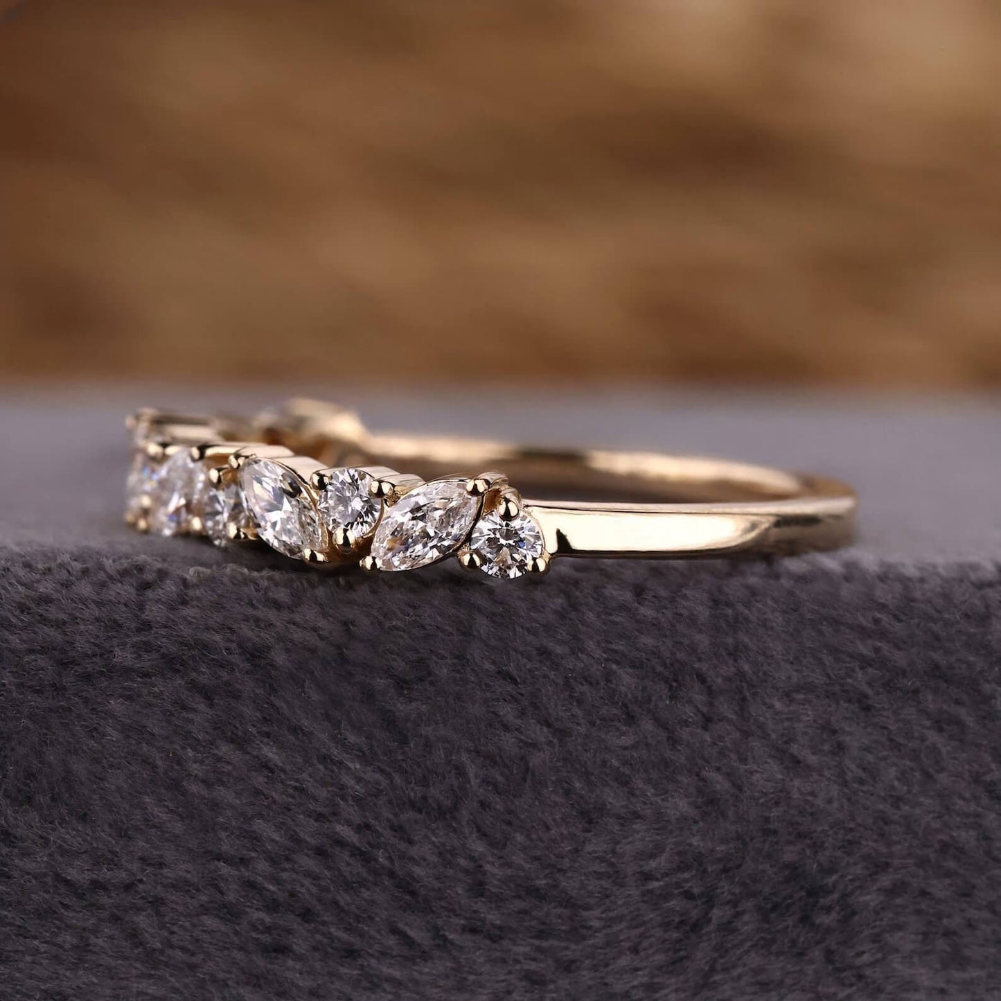 Stacking Band with Lab-Grown Diamonds