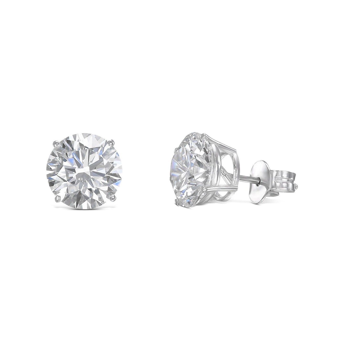 Ideal Round Cut Lab Diamond Stud Earrings with IGI Certification