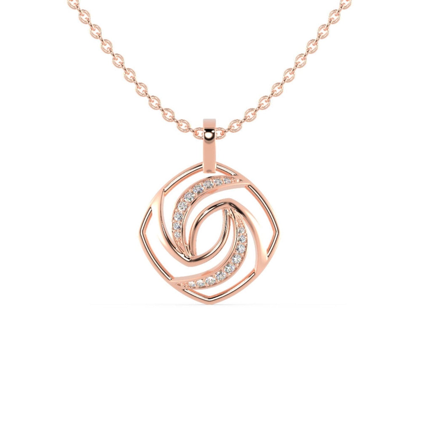 Vintage-Style Lab-Grown Diamond Charm Pendant