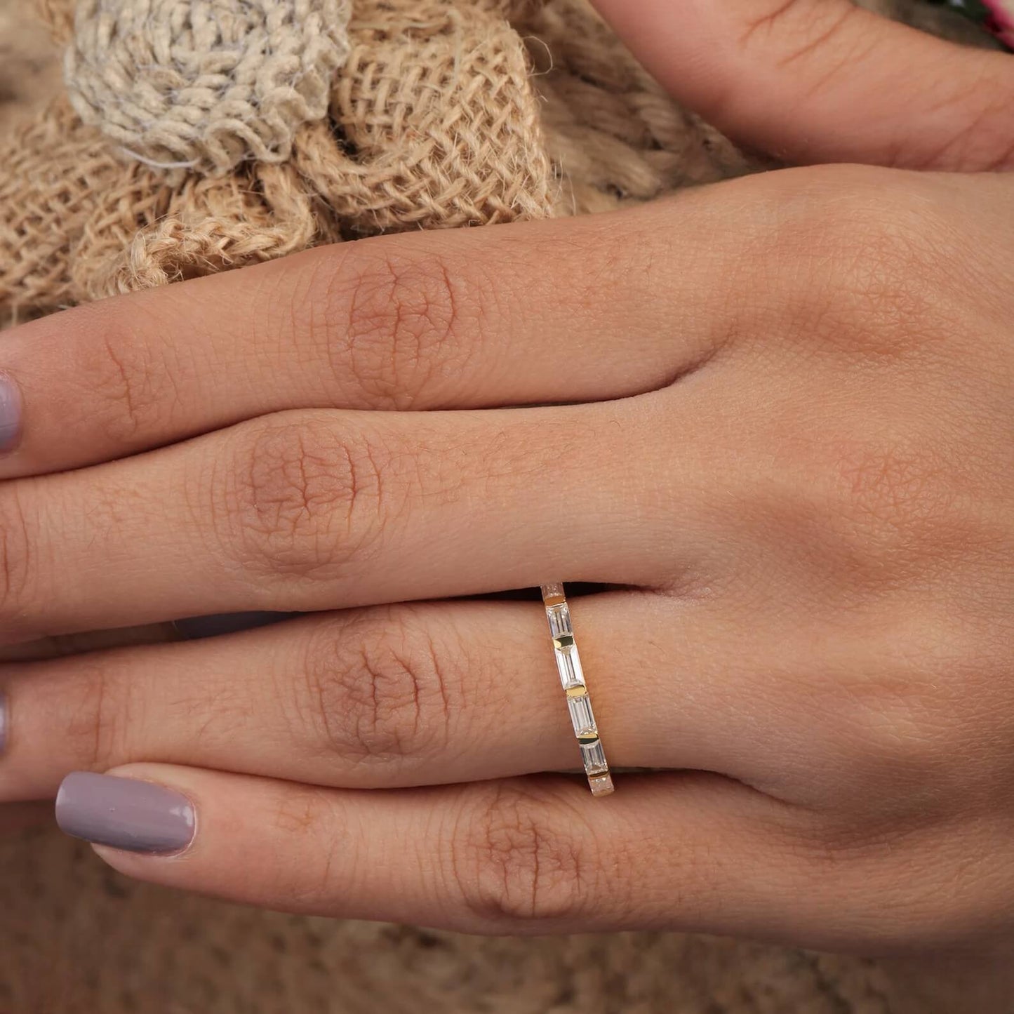 Minimalist Lab Grown Diamond Eternity Band