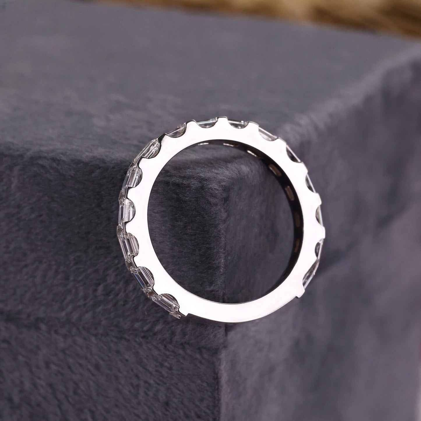 Women's Eternity Ring with Emerald Cut Lab Grown Diamonds