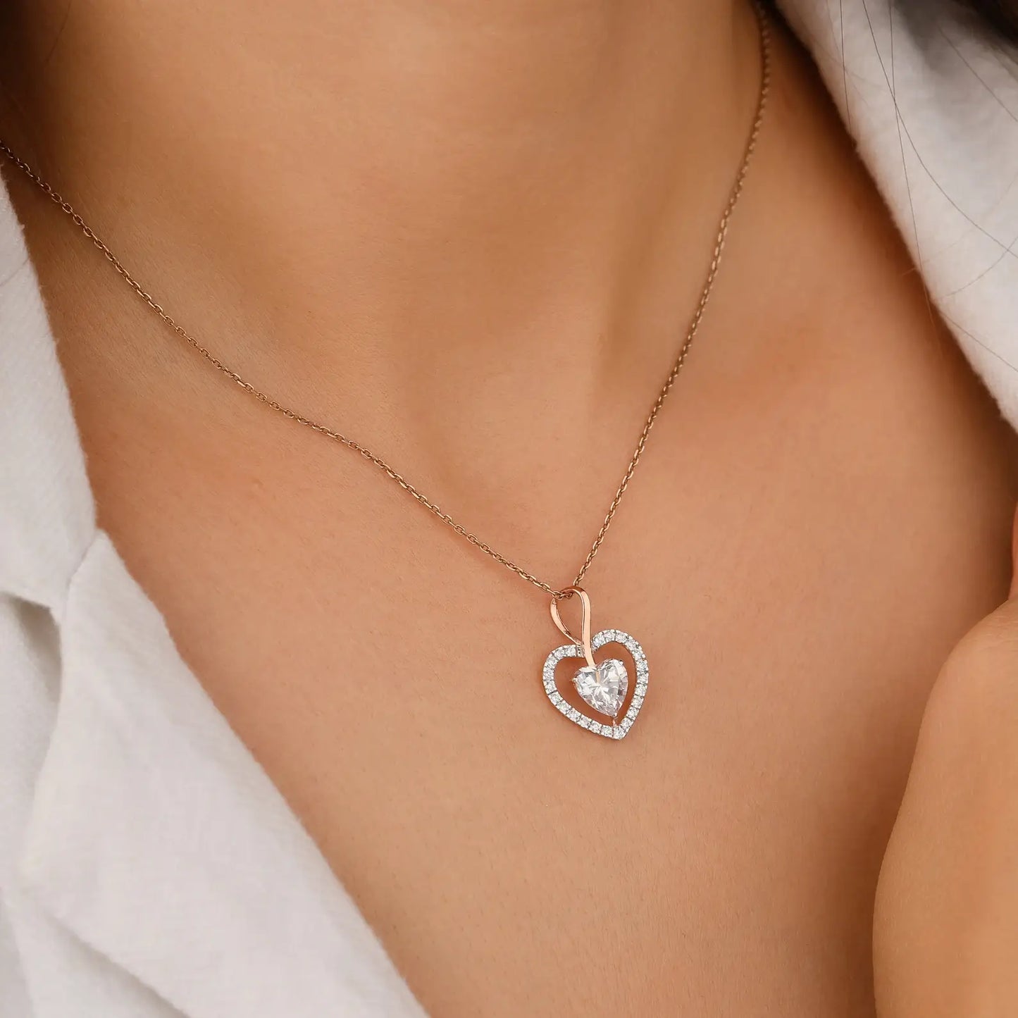 Classic Necklace with Lab-Grown Diamond Solitaire