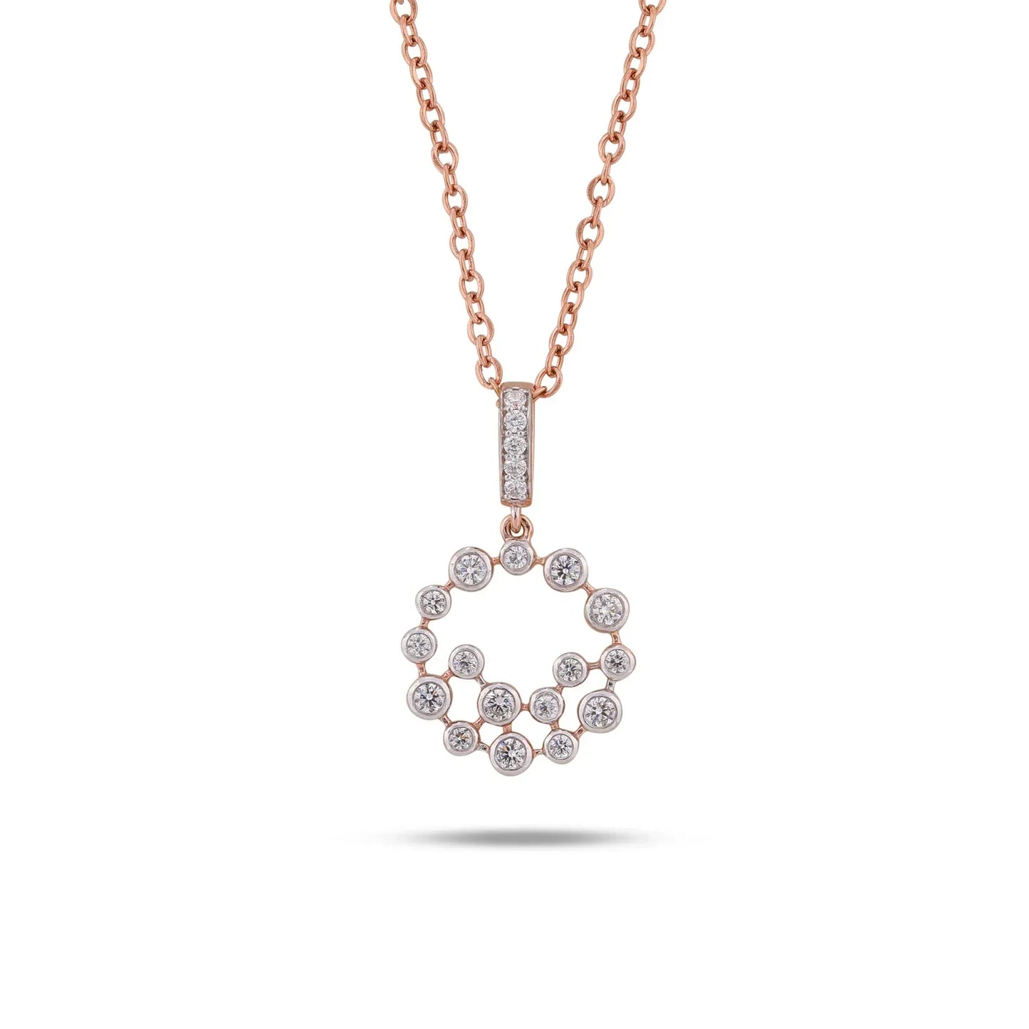 Floating Diamond-Bezel Necklace with a Classic Touch