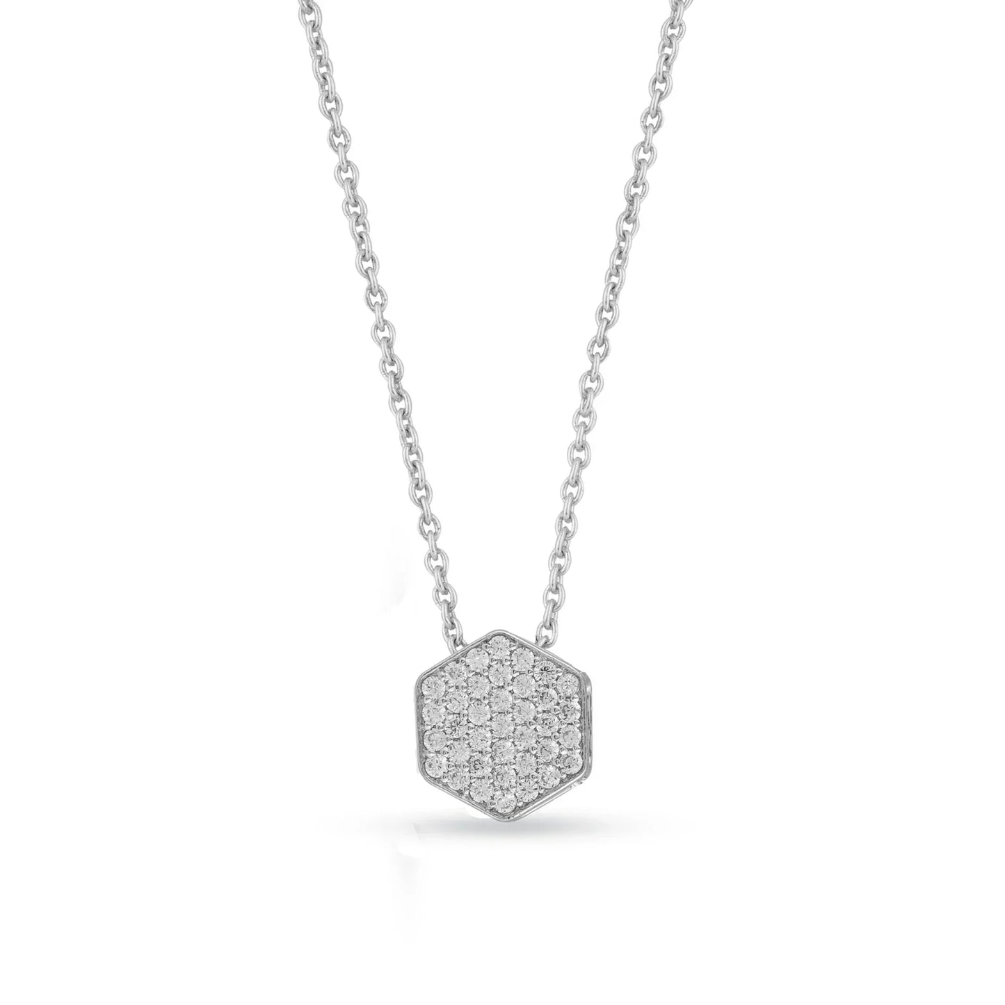 Hexagonal Lab Grown Diamond Pendant for a Stylish Look