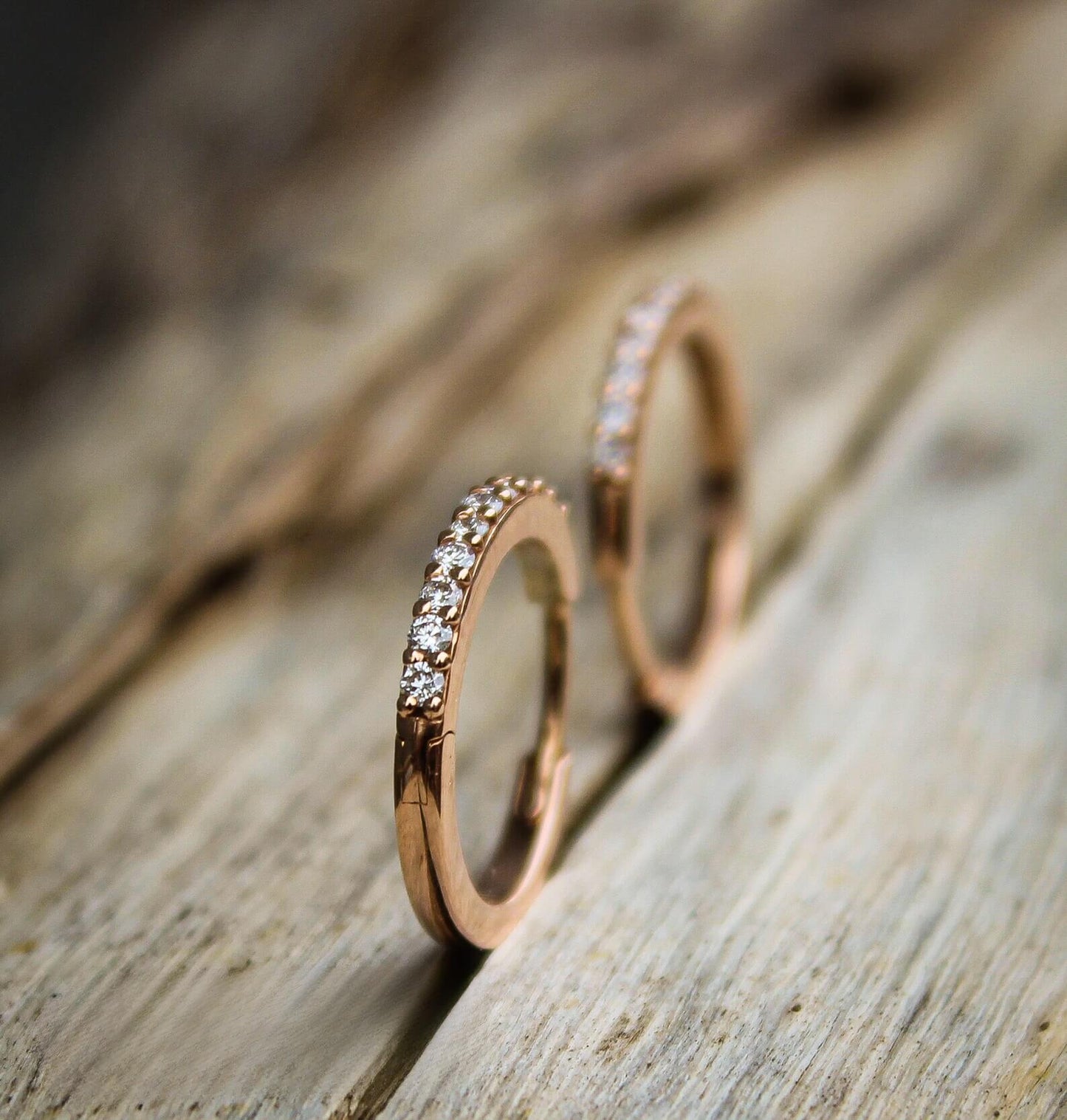 Classic Hoop Earrings with Lab Created Diamonds