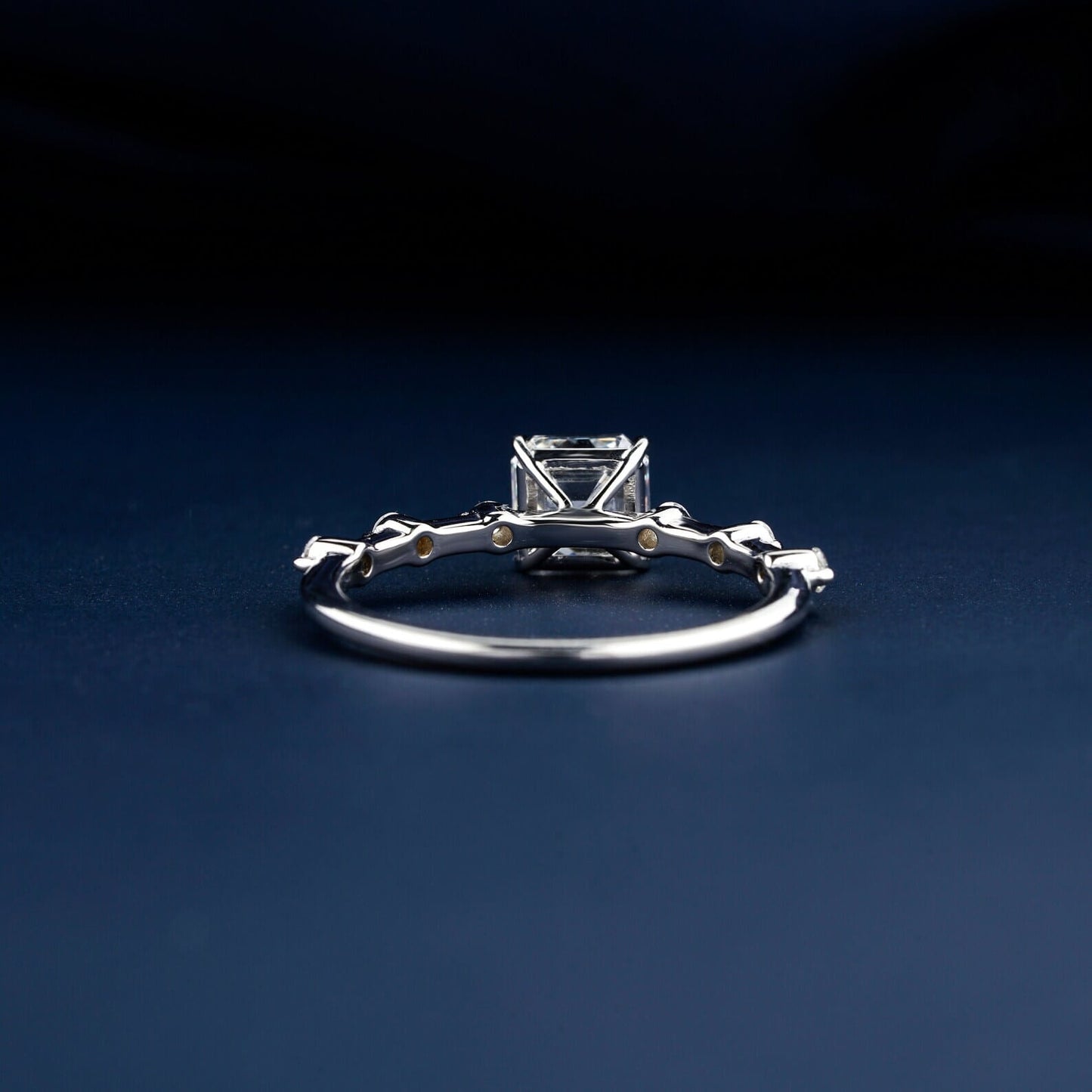 Asscher Cut Solitaire Engagement Ring