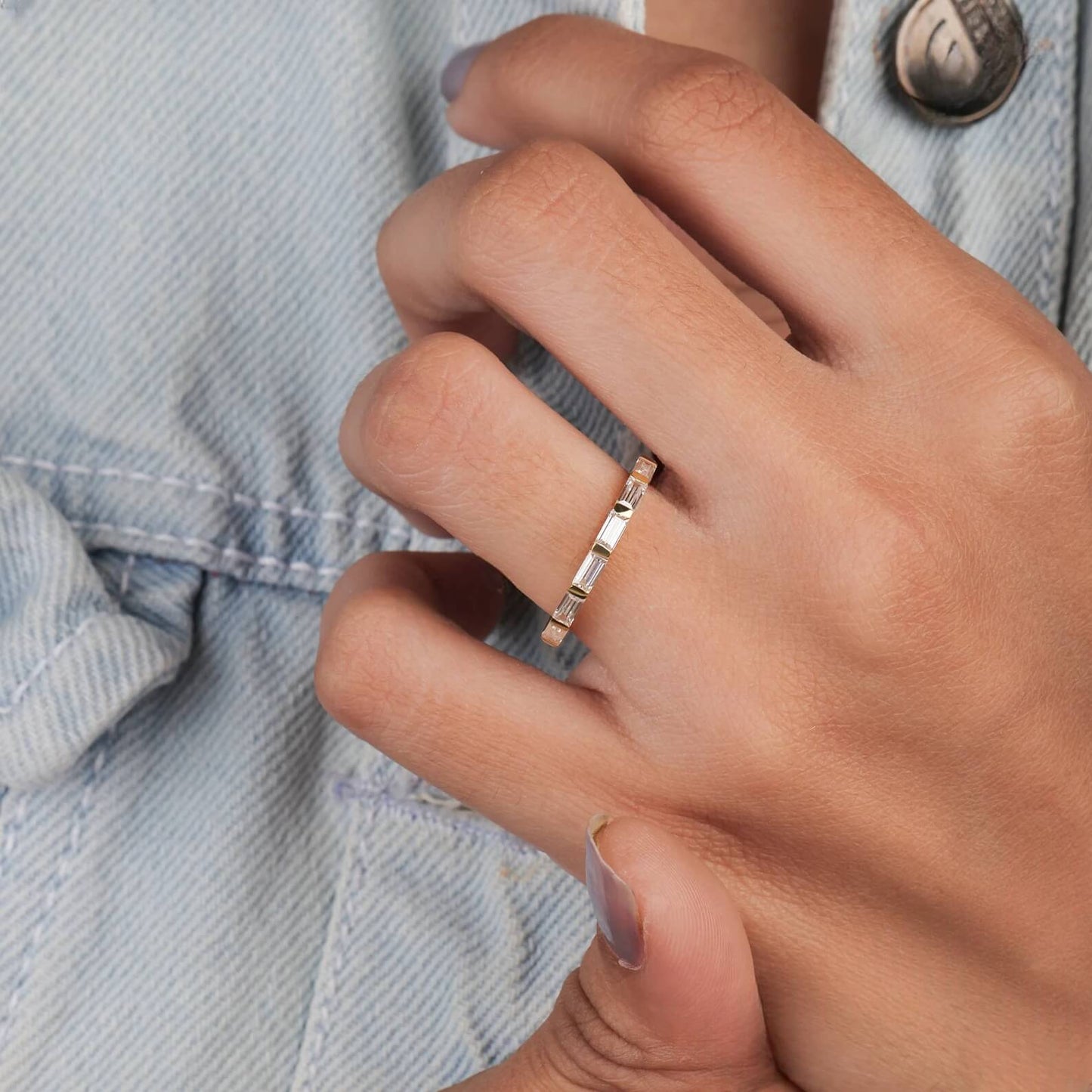 Minimalist Lab Grown Diamond Eternity Band