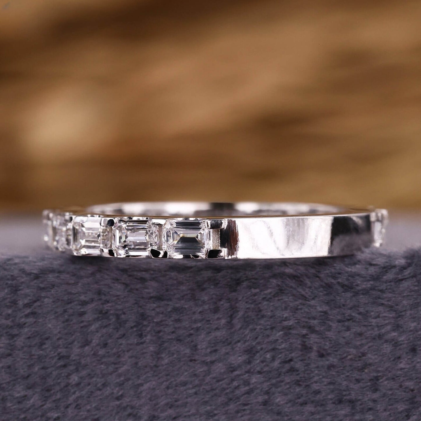 Women's Eternity Ring with Emerald Cut Lab Grown Diamonds