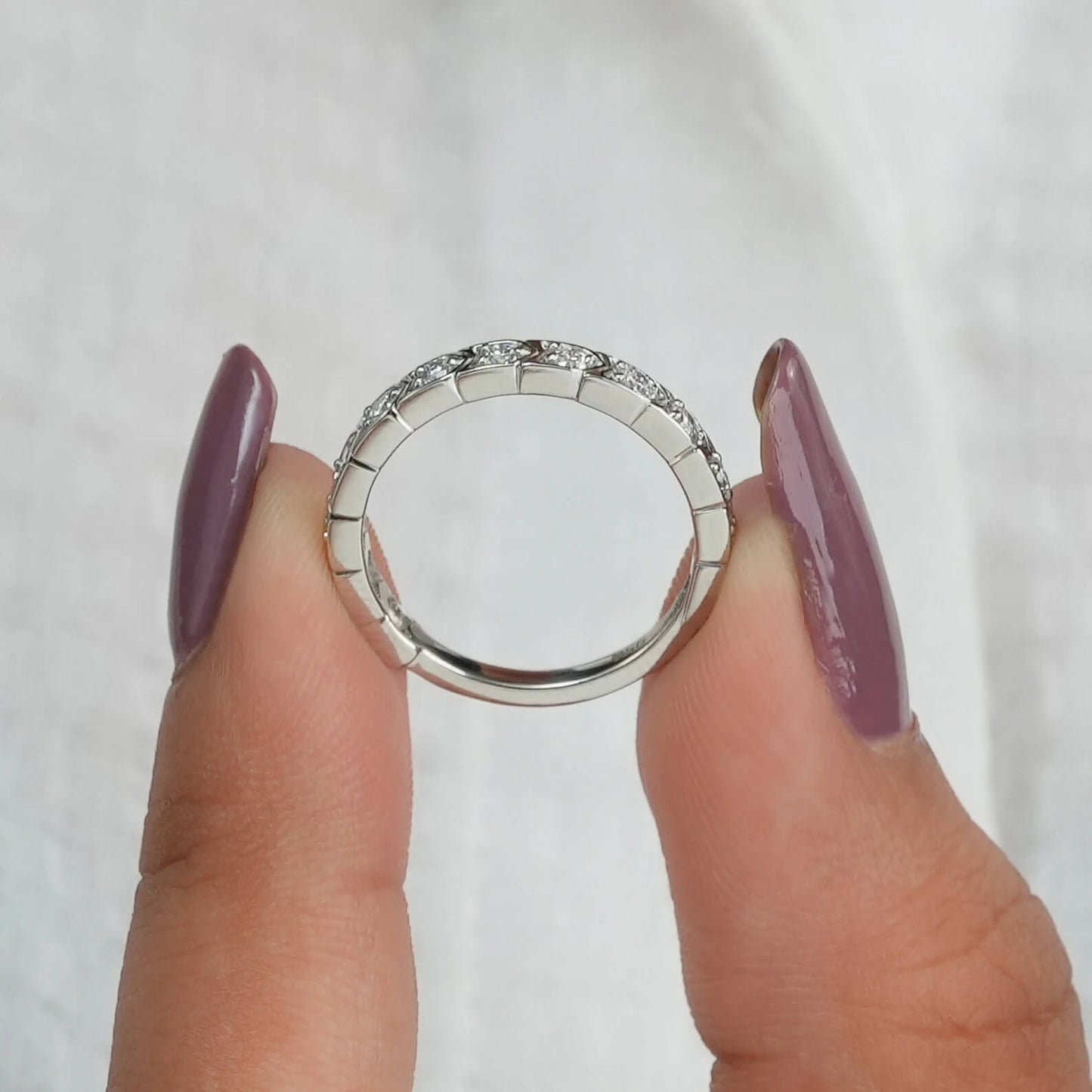 Handcrafted Eternity Band with Lab Grown Diamonds