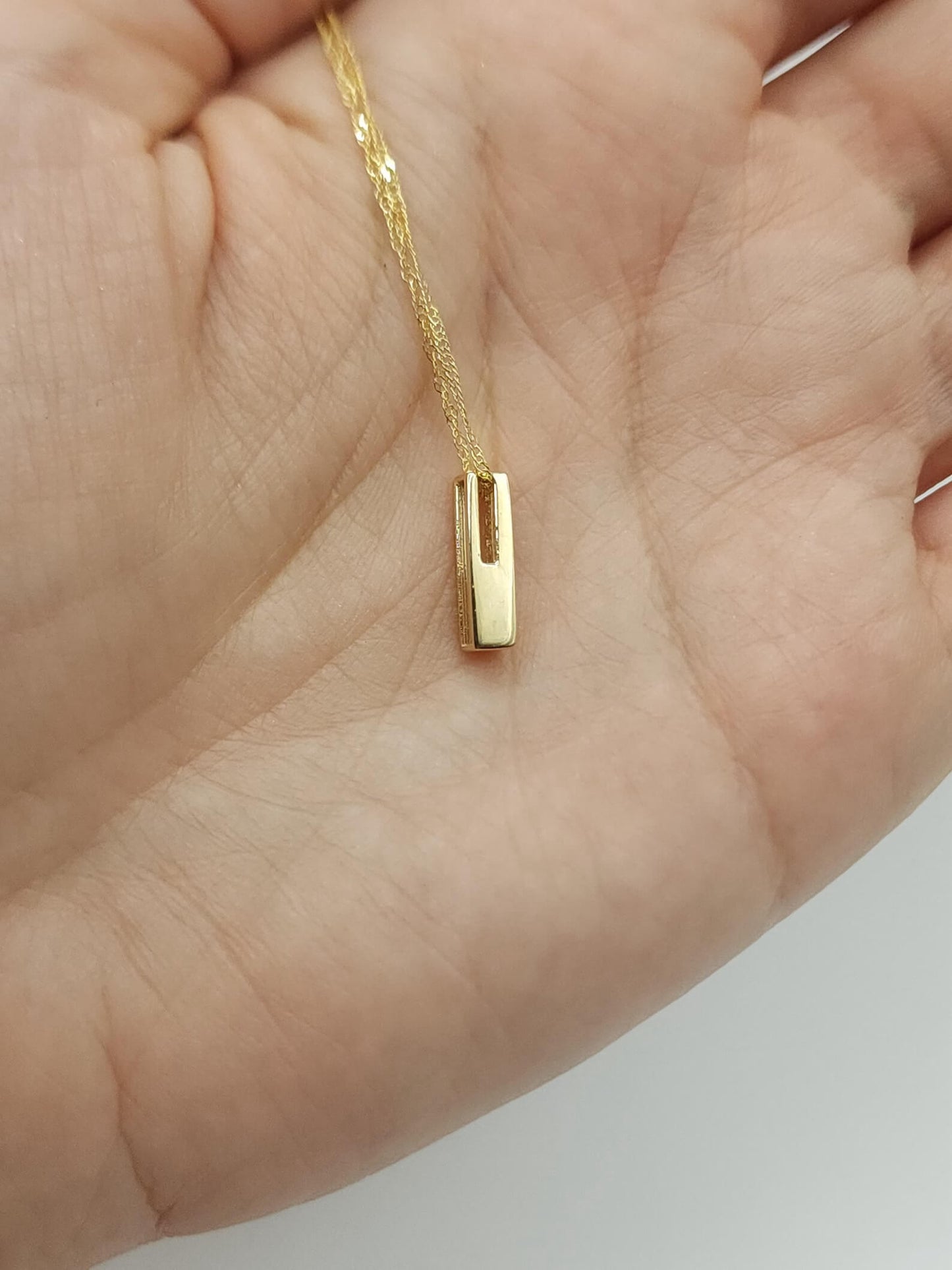 Diamond Bar Necklace with Lab Grown Diamond