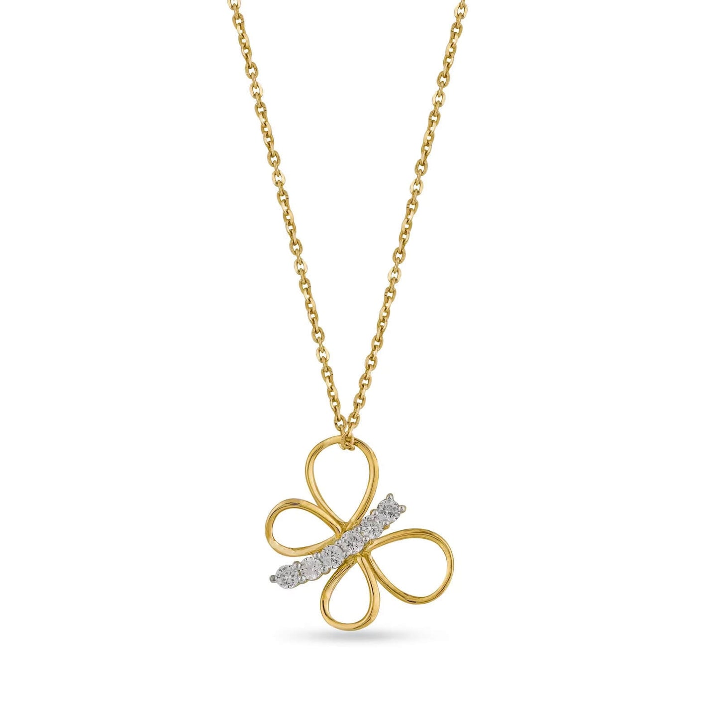 Perfect Gift with Lab Grown Diamond Butterfly Pendant