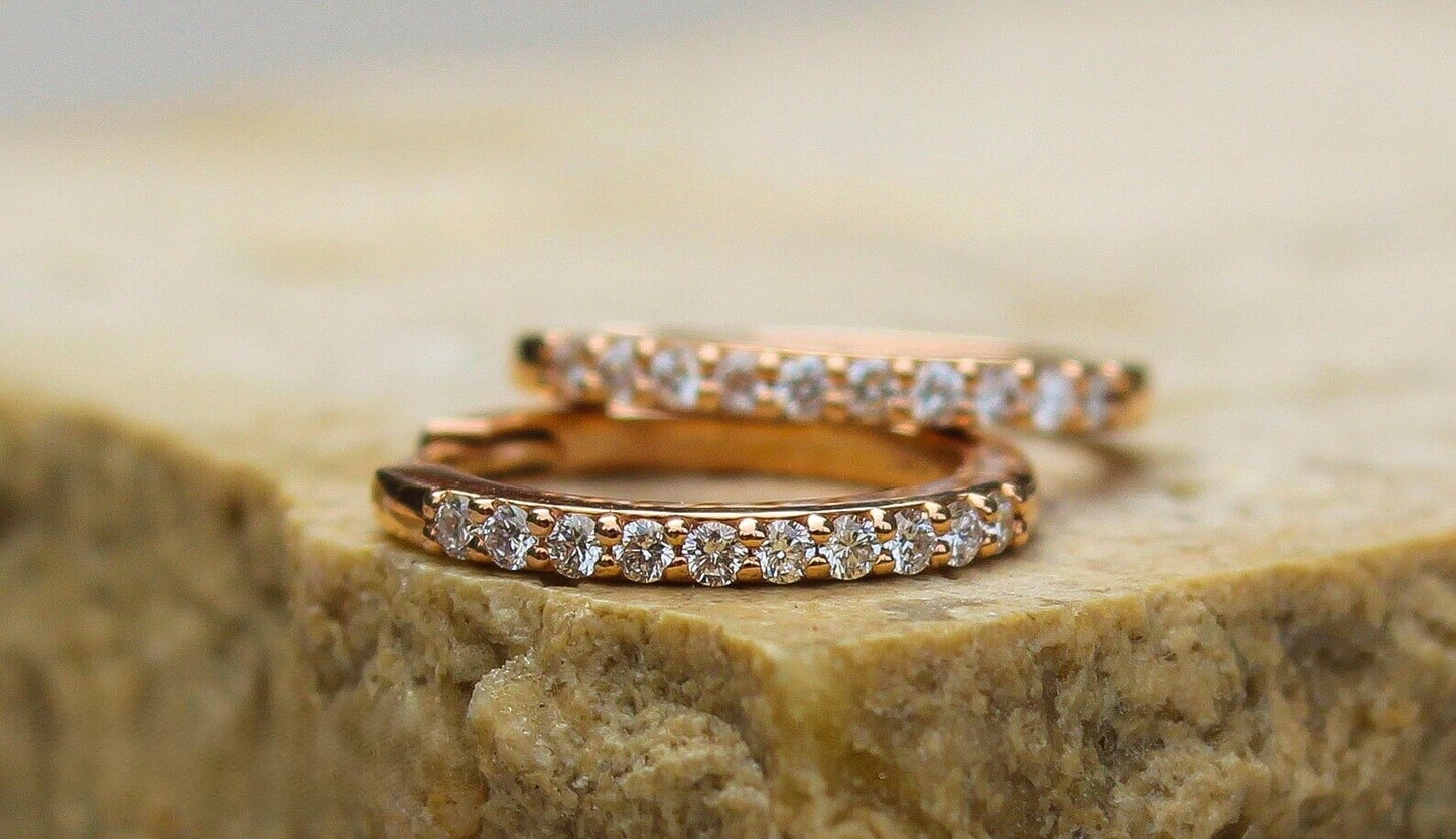 Classic Hoop Earrings with Lab Created Diamonds